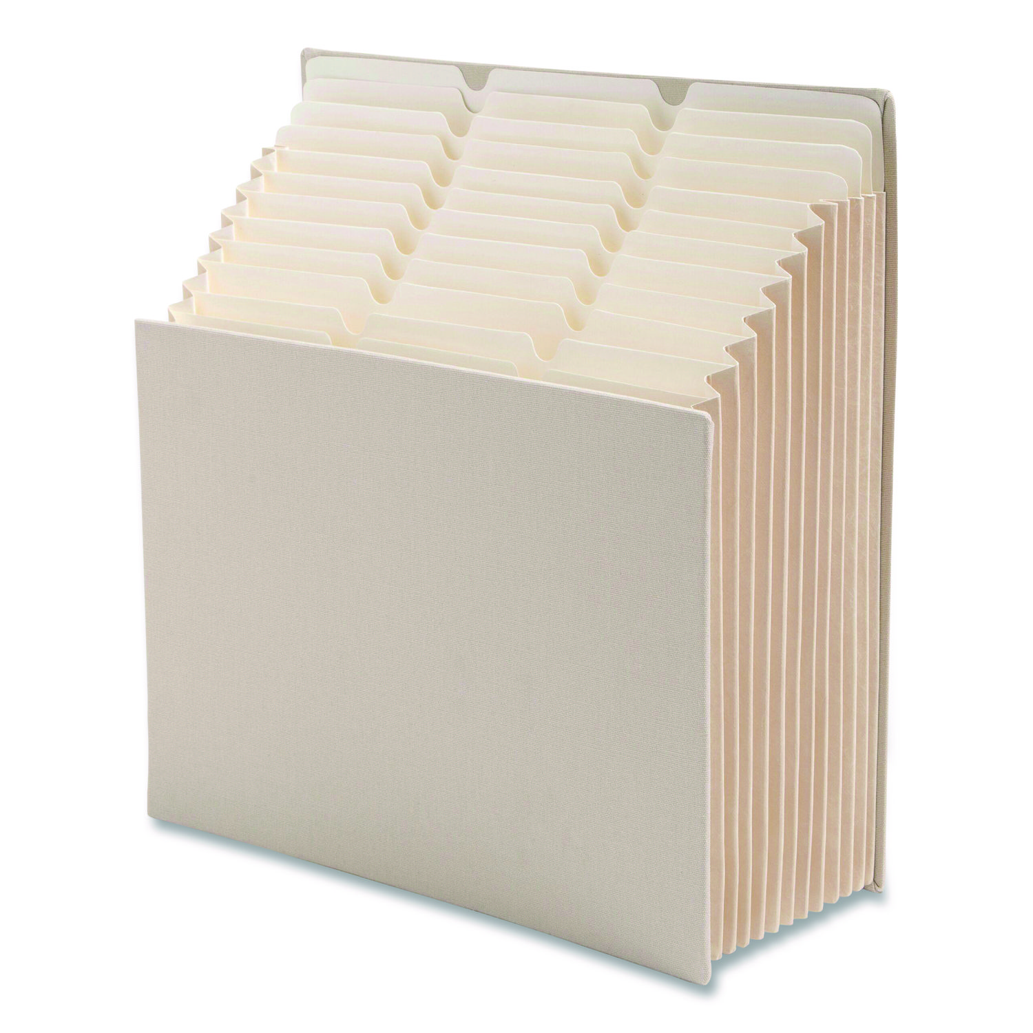 Stadium File, 10.5" Expansion, 12 Sections, 1/3-Cut Tabs, Letter Size, Beige