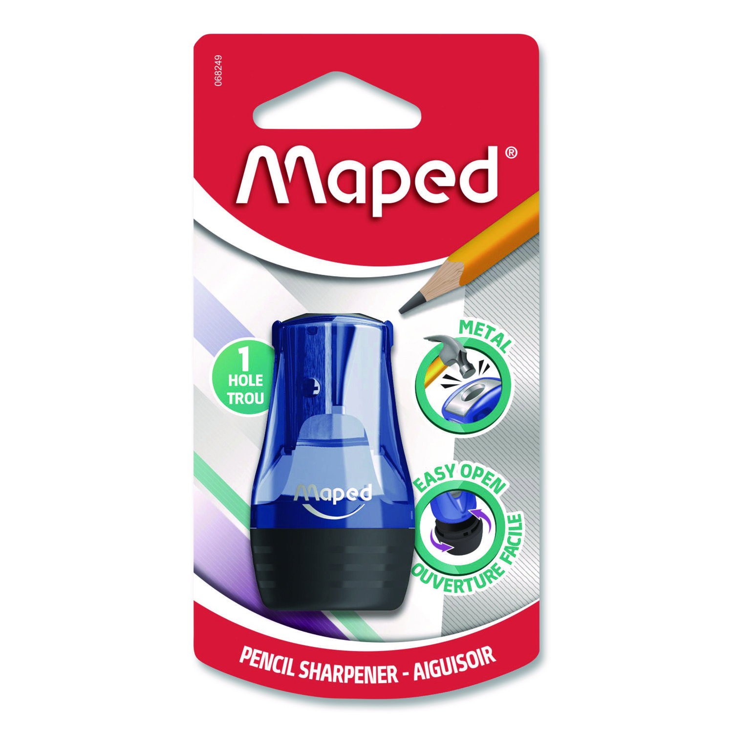 Tonic 1-Hole Canister Pencil Sharpener, 2.56 x 1.25 x 4.92, Randomly Assorted Colors