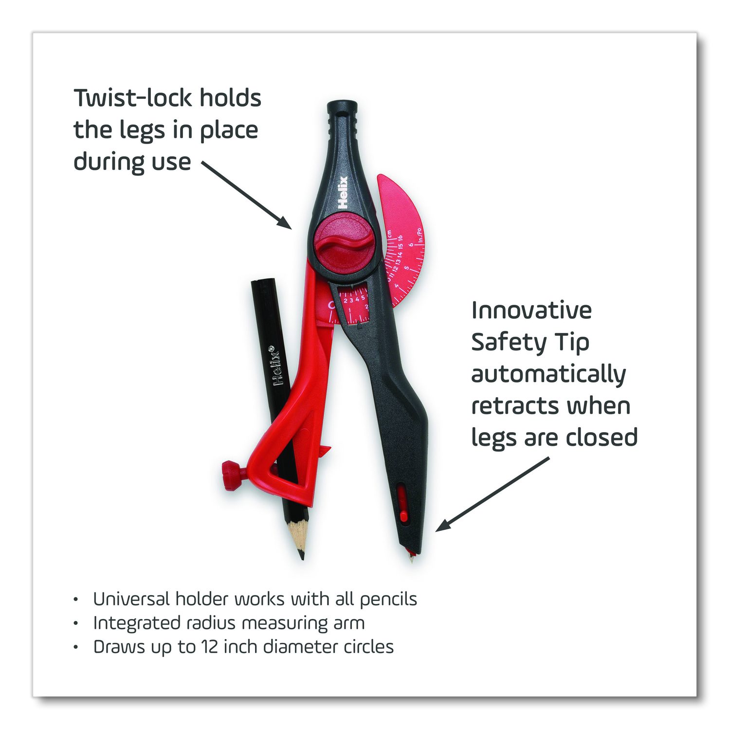 Universal Plastic Locking Compass, 12
