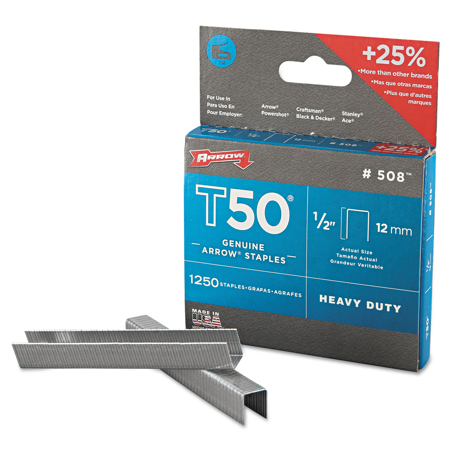 T50 Heavy Duty Staples, 0.5