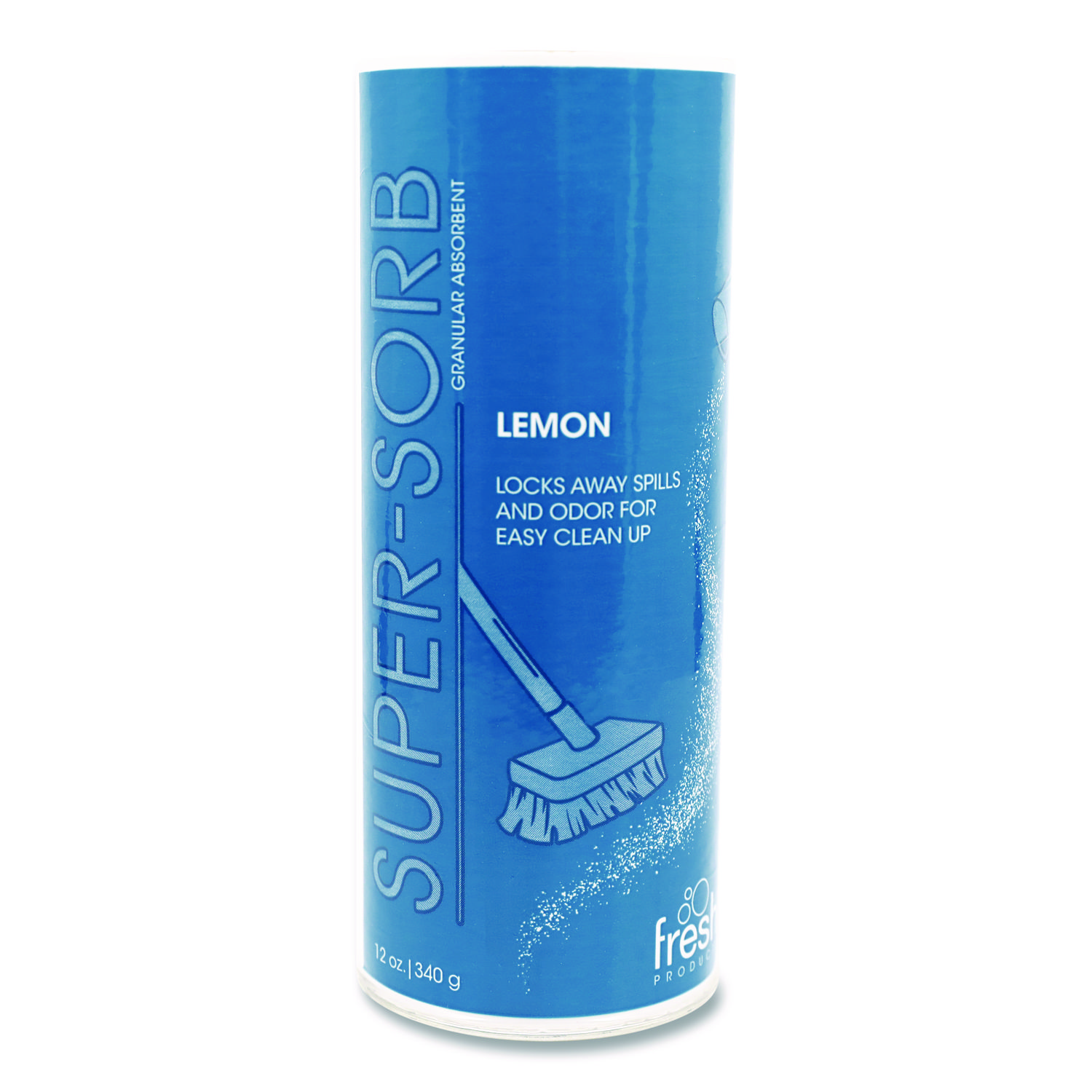 Super-Sorb Liquid Spill Absorbent, Lemon Scent, 720 oz Absorbing Volume, 12 oz Shaker Can