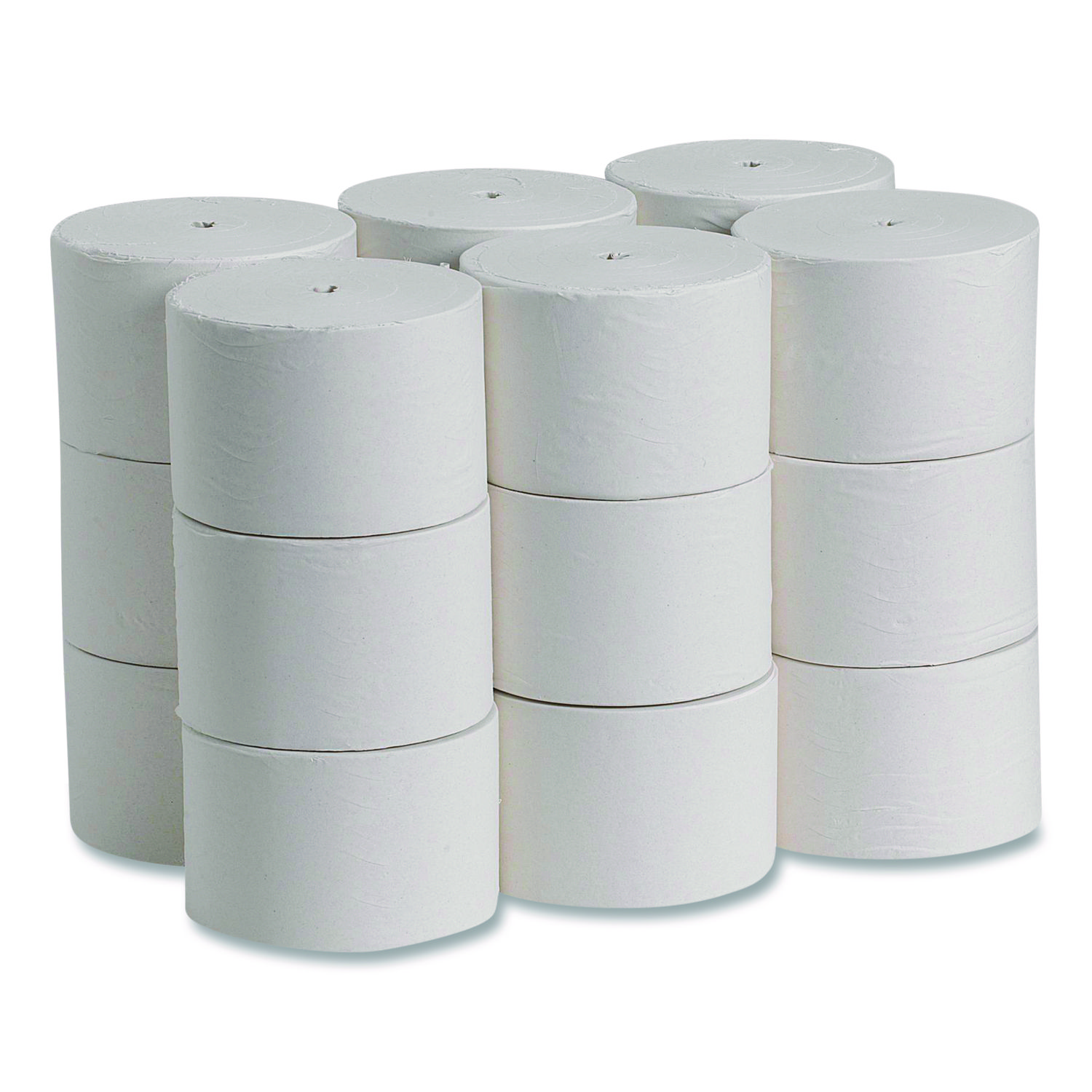 Compact Coreless 1-Ply Bath Tissue, Septic Safe, White, 3,000 Sheets/Roll, 18 Rolls/Carton