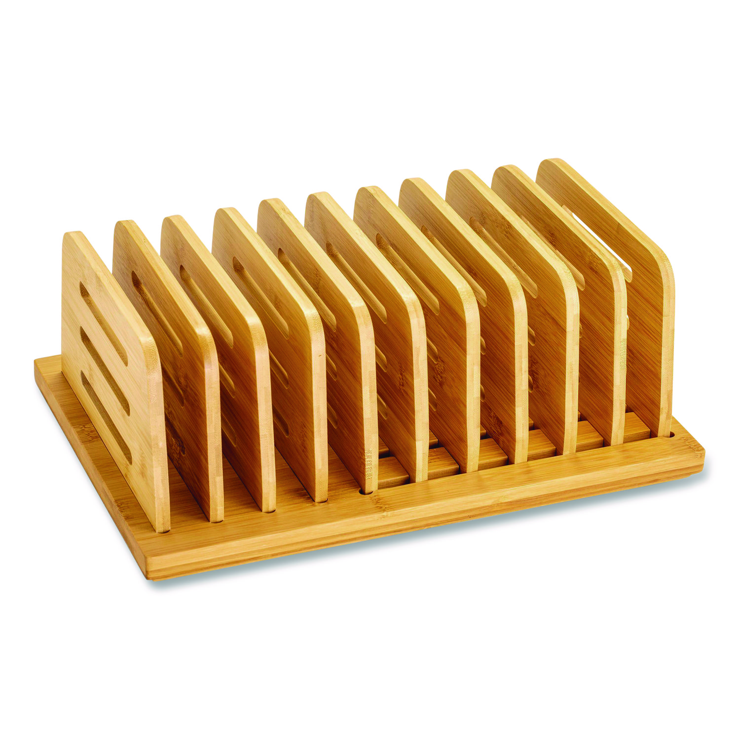 Bamboo Large File Sorter, 9 Sections, A6/A7/A8/A9/Legal/Letter/Tabloid Size Files, 14.09 x 10.04 x 3.82, Brown