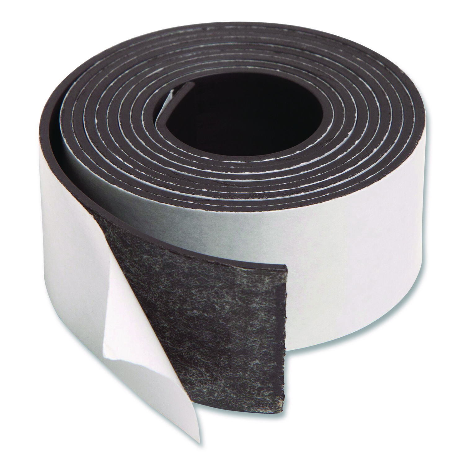 Magnetic Adhesive Tape Roll, 1" x 4 ft, Black