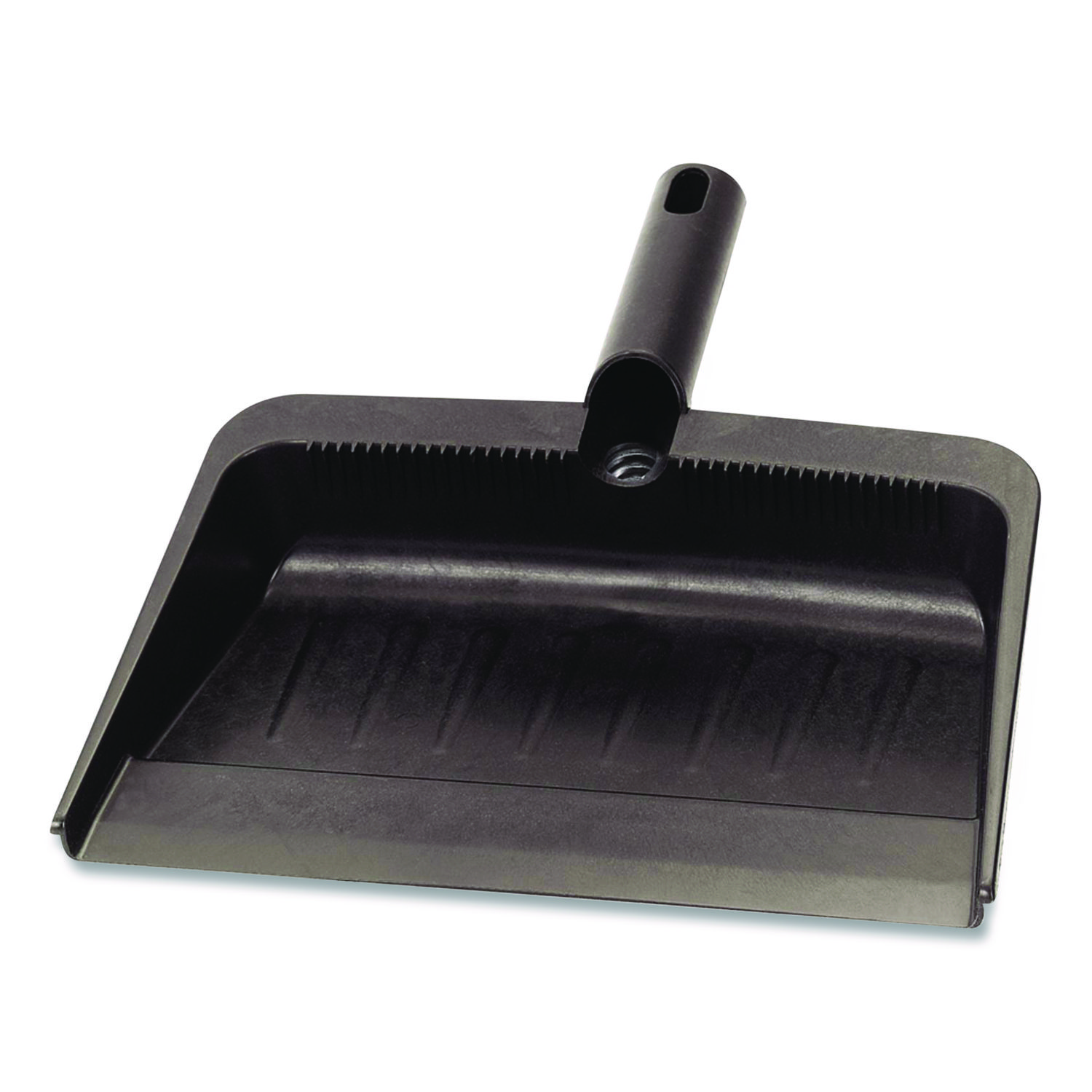 Flo-Pac Flexible Plastic Dustpan, 8 x 12, Plastic, Black