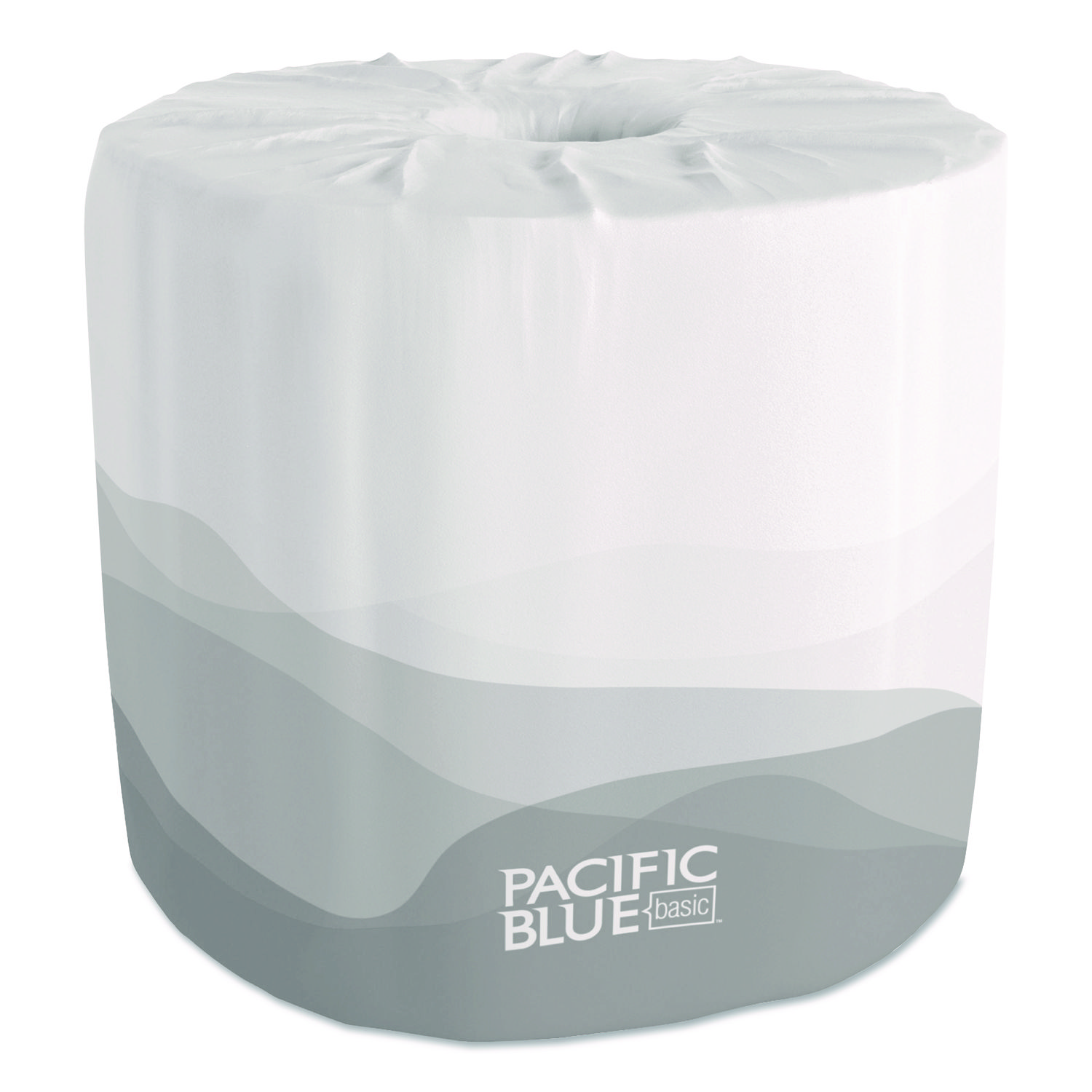 Pacific Blue Basic Embossed Bathroom Tissue, Septic Safe, 1-Ply, White, 550 Sheets/Roll, 80 Rolls/Carton