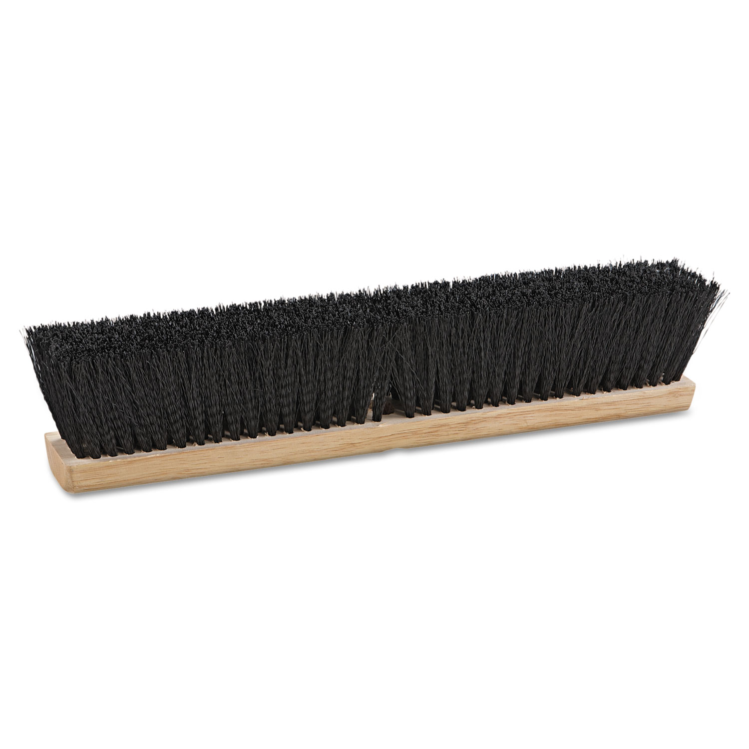Floor Brush Head, 18 Wide, Black, Medium Weight, Polypropylene Bristles