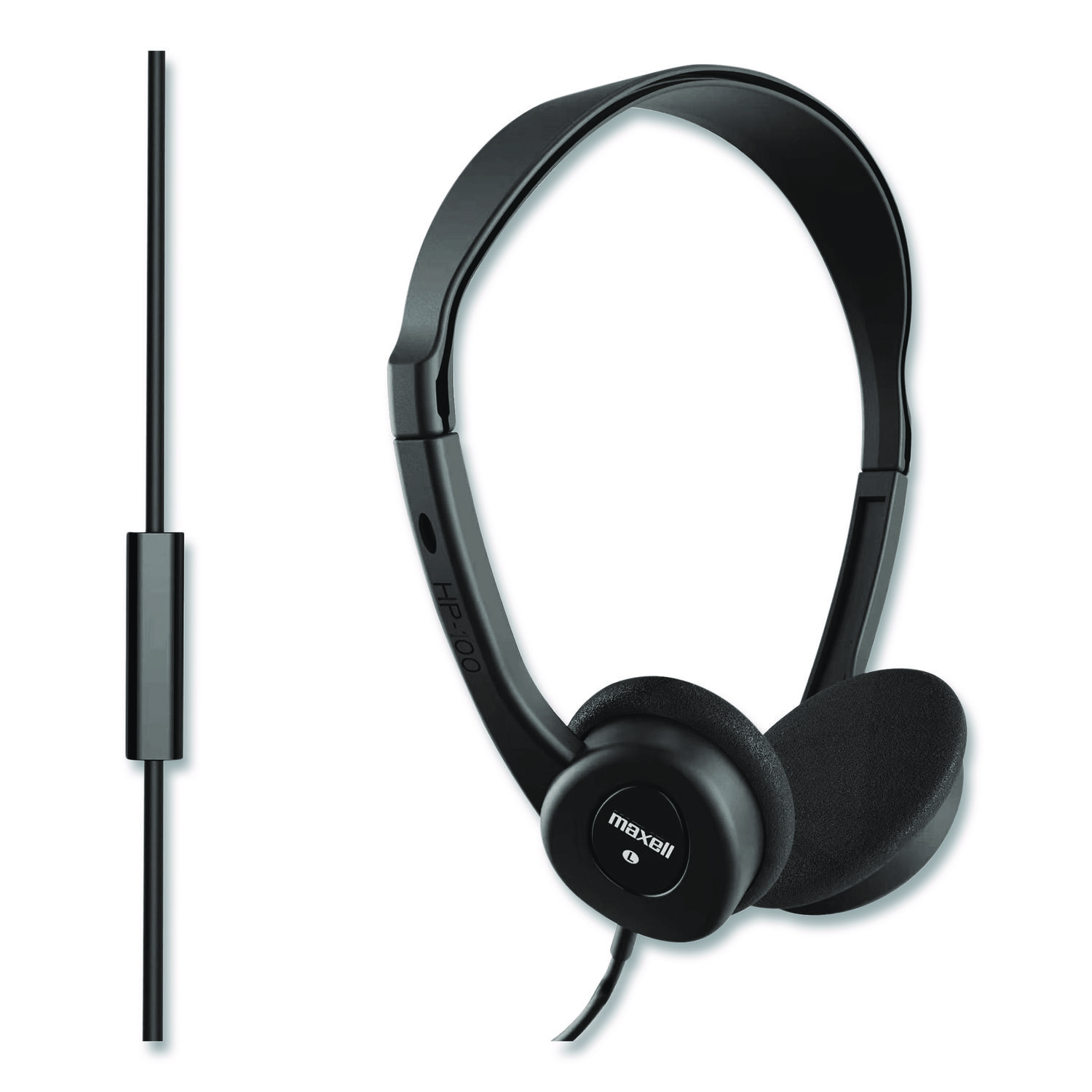HP100 Headphone with Mic, Black