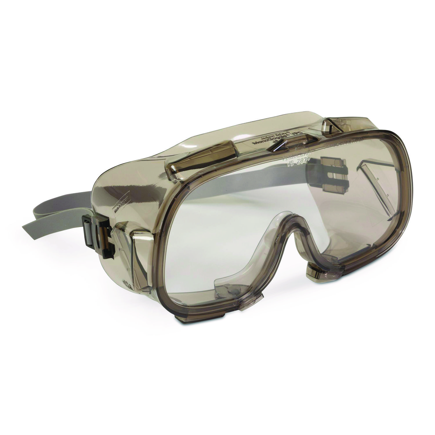 V80 Monogoggle VPC Safety Goggles, OTG, Clear Anti-Fog Lens, Bronze Frame, 36/Carton
