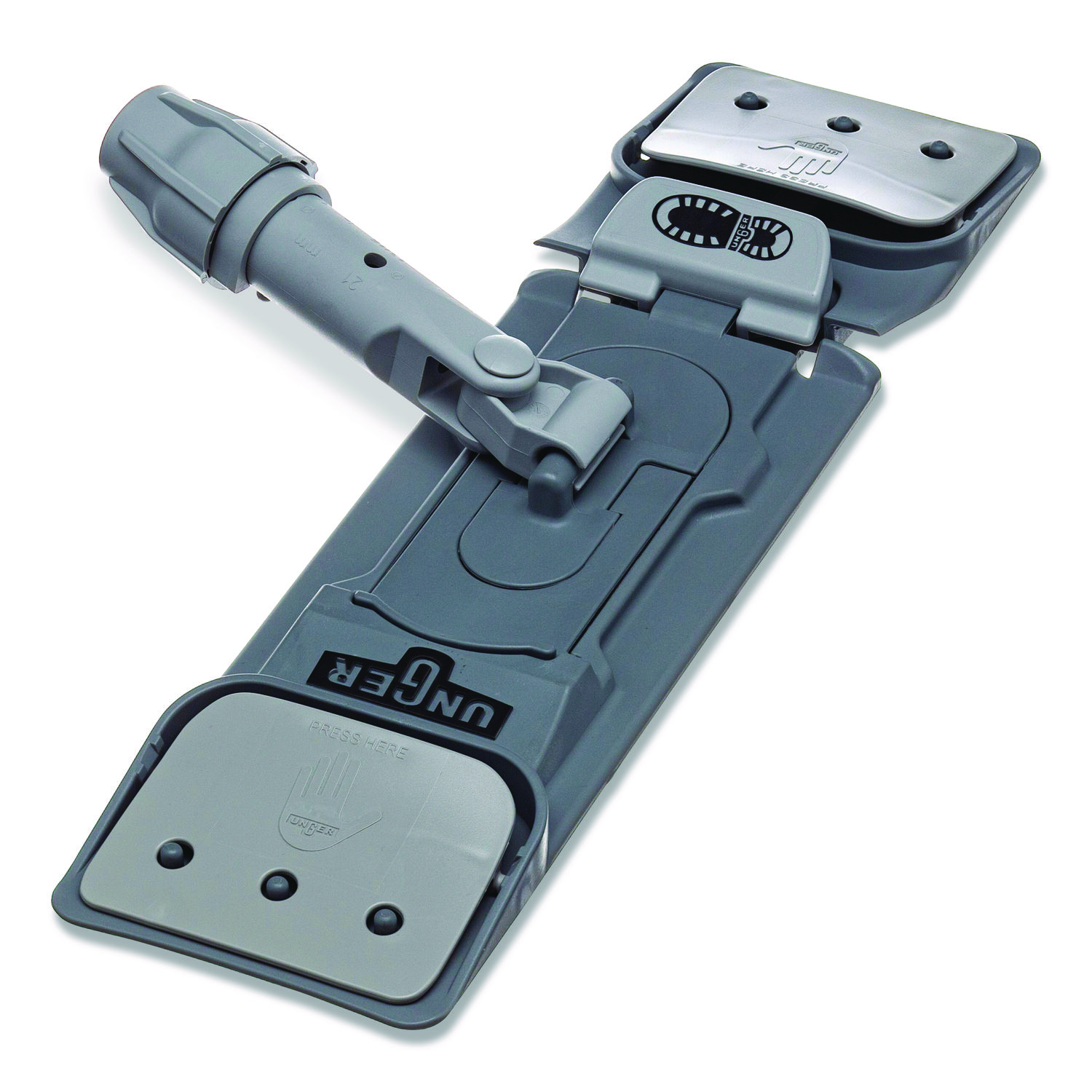 EZ Flat Mop Holders, Plastic Head, 16", Gray