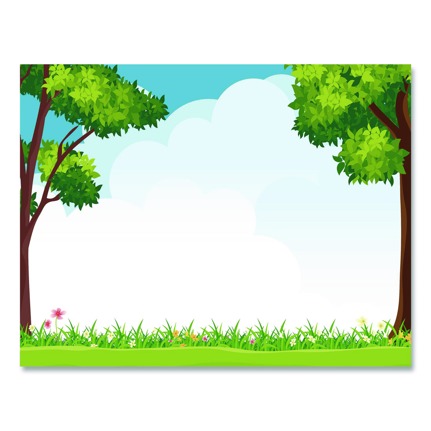 Tree Free Award Certificates, 8.5 x 11, Green/Brown/Blue, with Outside Scene Border, 15/Pack