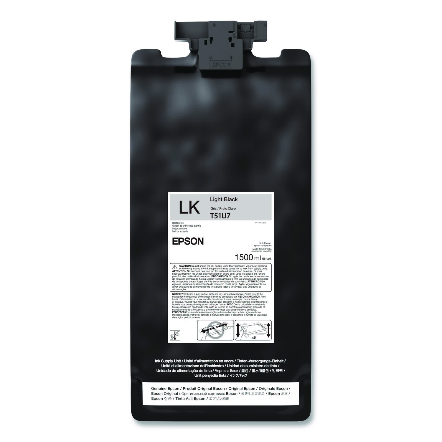 T51U720 (T51U) UltraChrome GS3 Eco-Solvent Ink, 1.5 L, Light Black