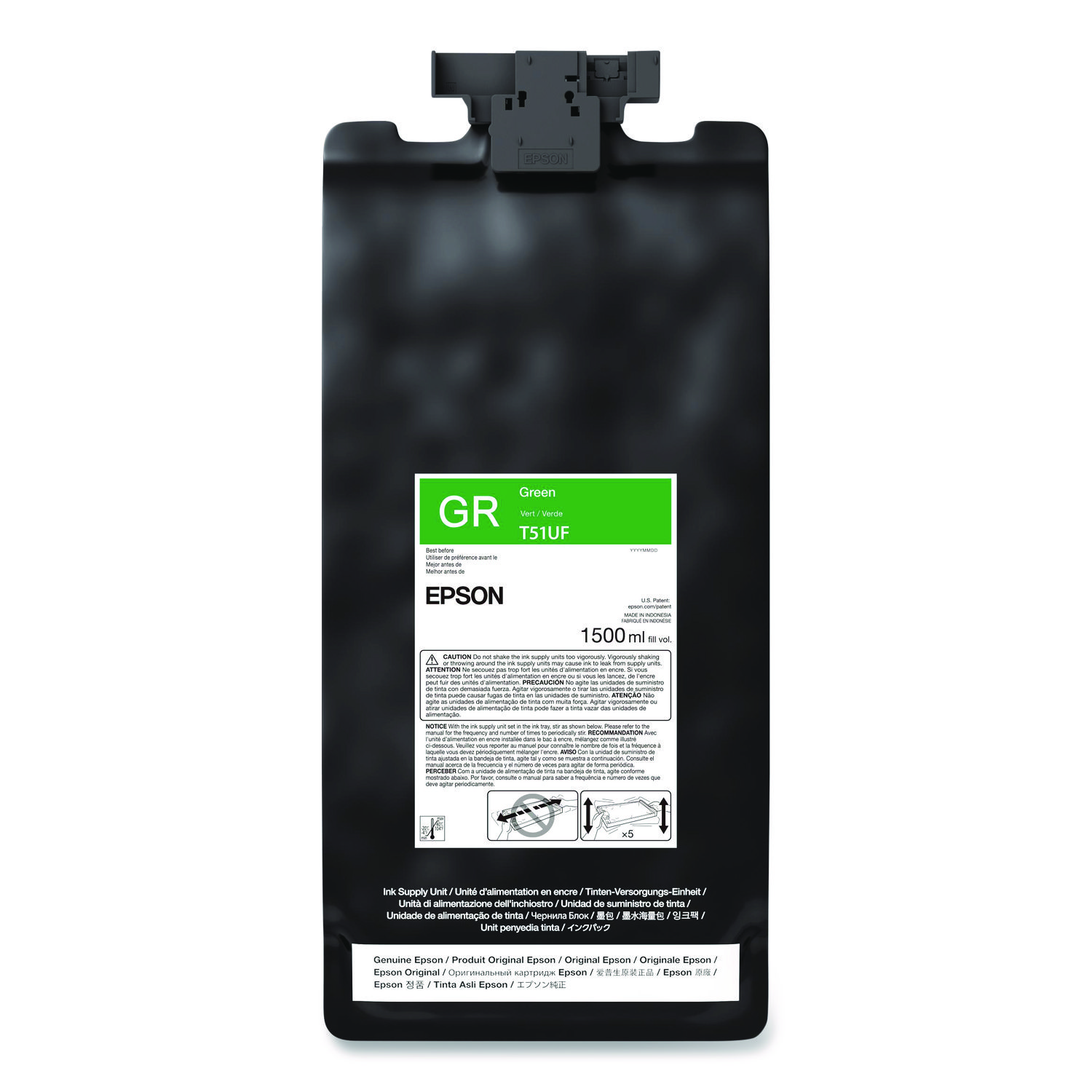 T51UF20 (T51U) UltraChrome GS3 Eco-Solvent Ink, 1.5 L, Green