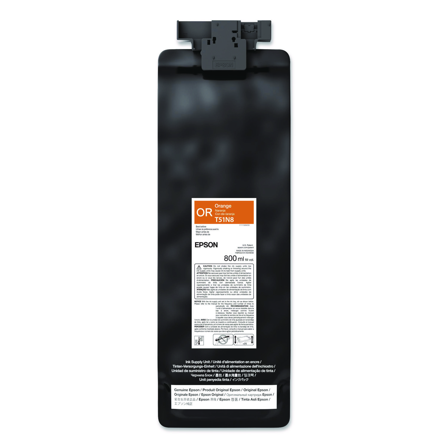 T51N820 (T51N) UltraChrome GS3 Eco-Solvent Ink, 800 mL, Orange