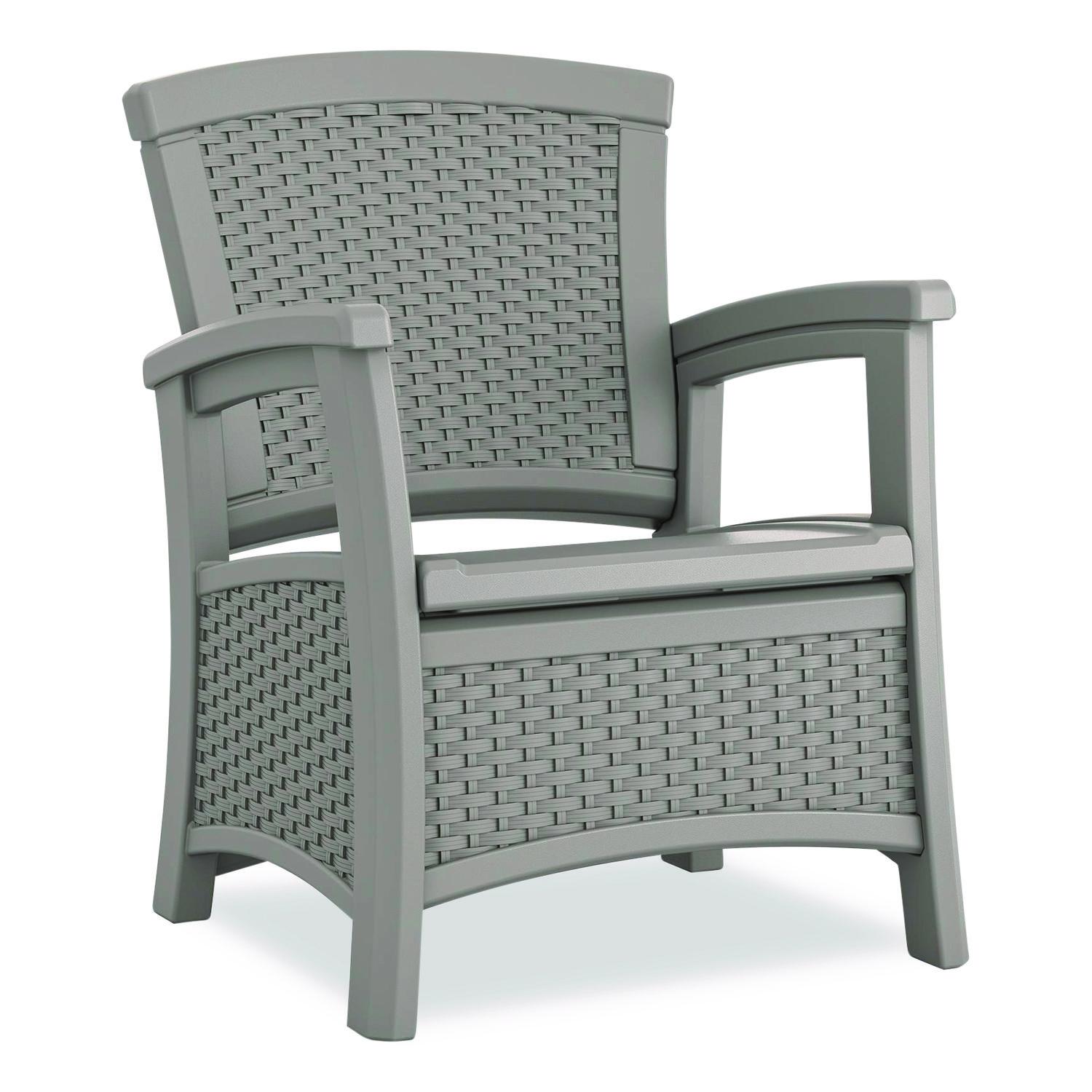 Elements Club Chair with Storage, Supports Up to 300 lb, 17" Seat Height, 25.25" x 29.75" x 35.5", Dove Gray