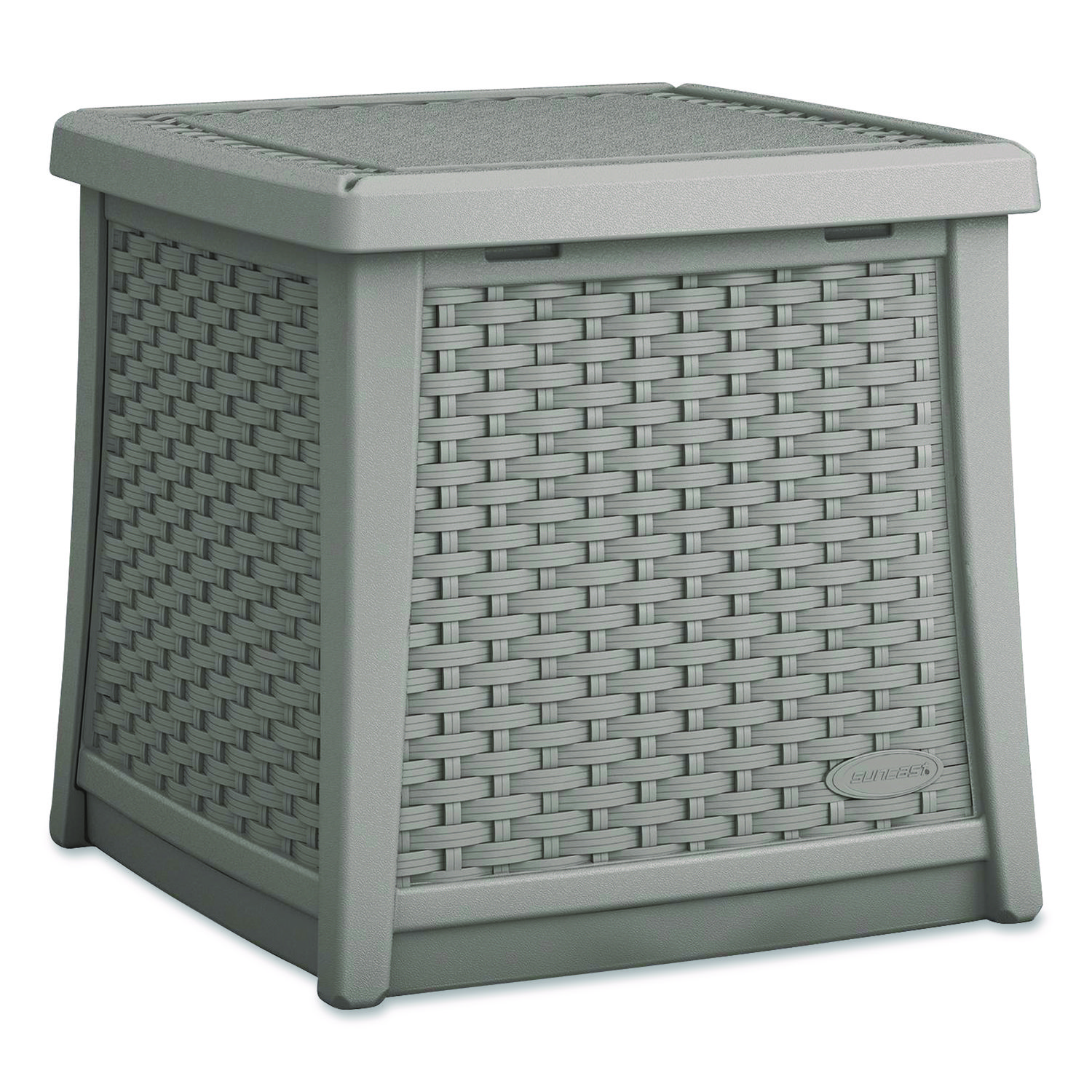 Elements End Table with Storage, Square, 18.75w x 18.75d x 18h, Dove Gray Top, Dove Gray Base