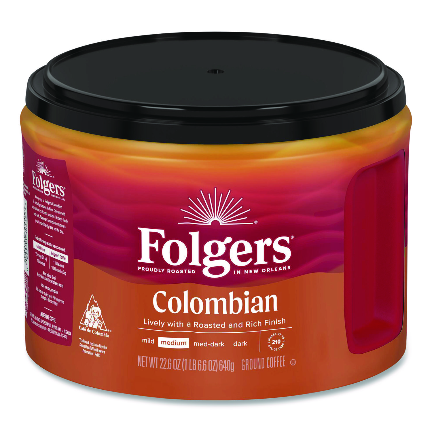 100% Columbian Coffee, 22.6 oz Canister