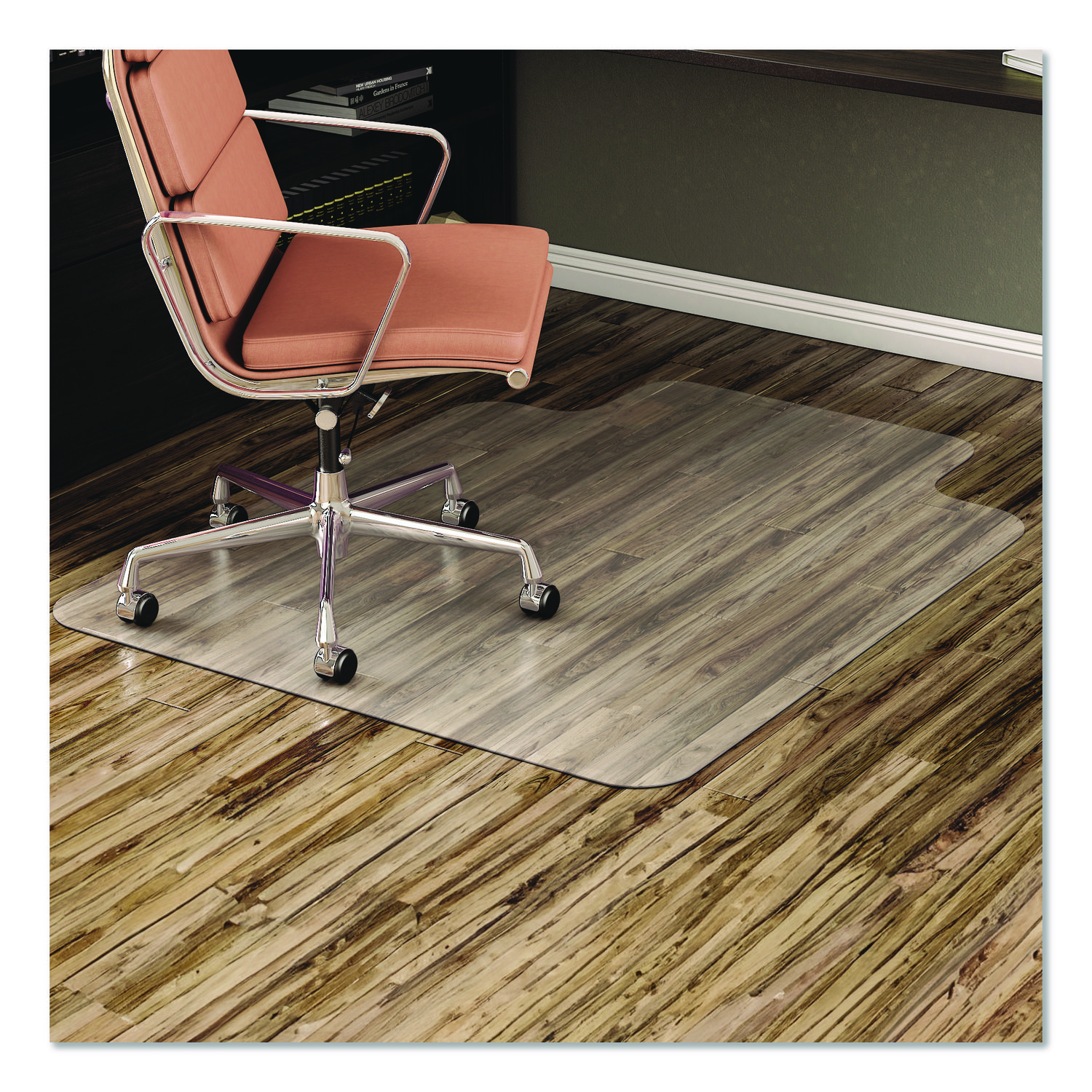 Deflecto EconoMat Chair Mat, Non-Studded For Hard Floors, Straight Edge - View #8
