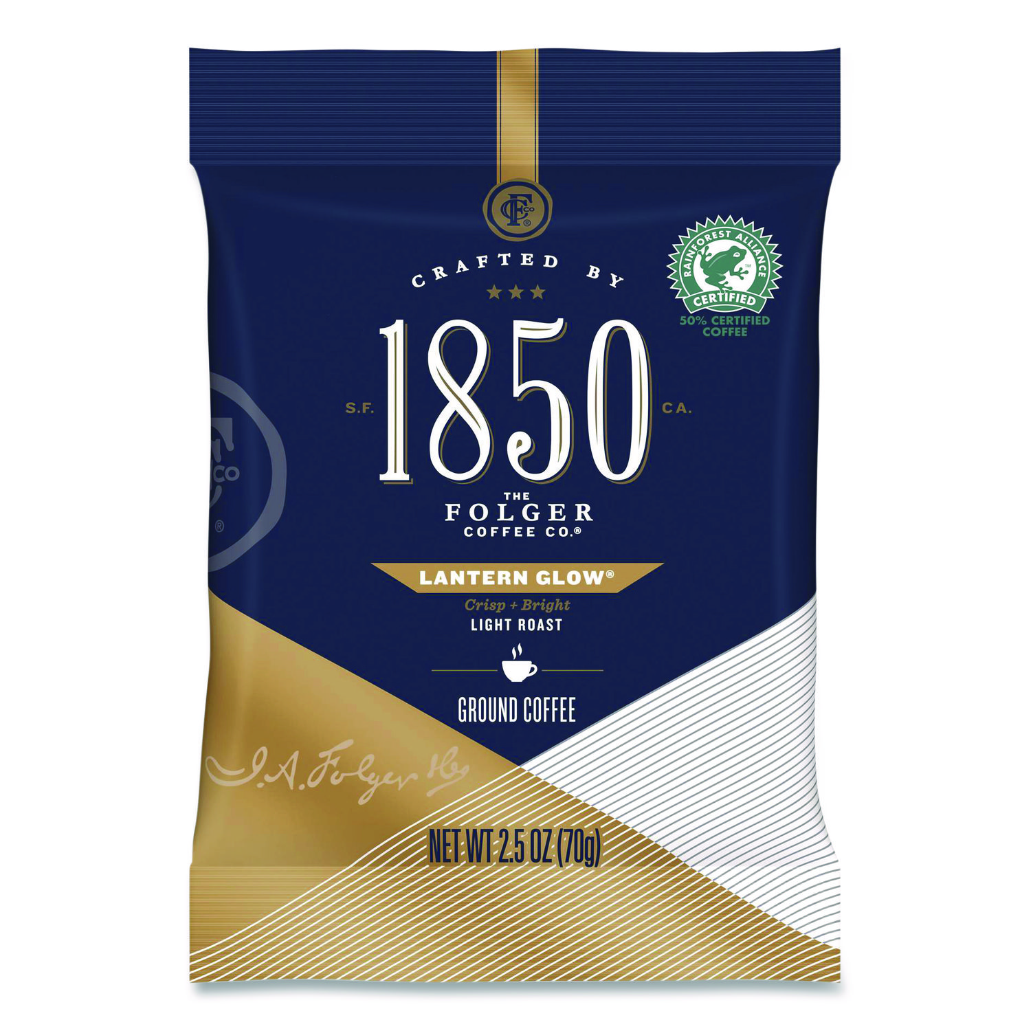 Coffee Fraction Packs, Lantern Glow, Light Roast, 2.5 oz Pack, 24 Packs/Carton