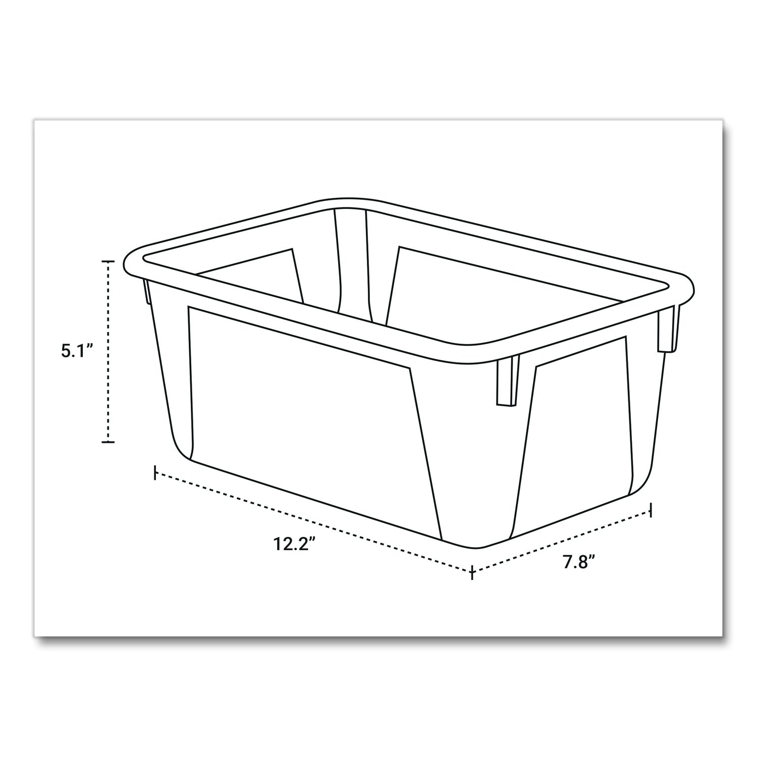 Storex Cubby Bin, 1.8 gal, 7.8