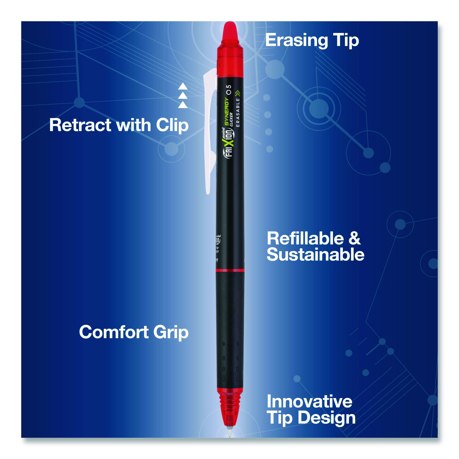 Fine Point Pens Pilot FriXion Synergy Clicker S, Extra Fine Point Erasable Gel Pen - View #11