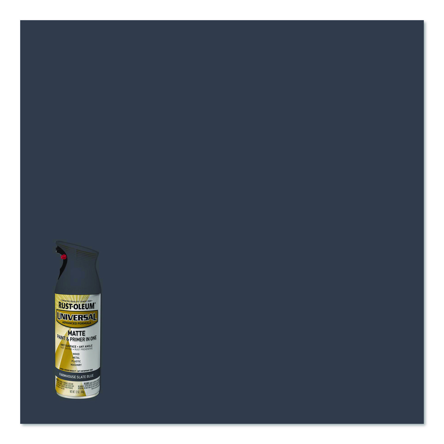 Universal Premium Spray Paint, Matte Slate Blue, 12 oz Aerosol Can