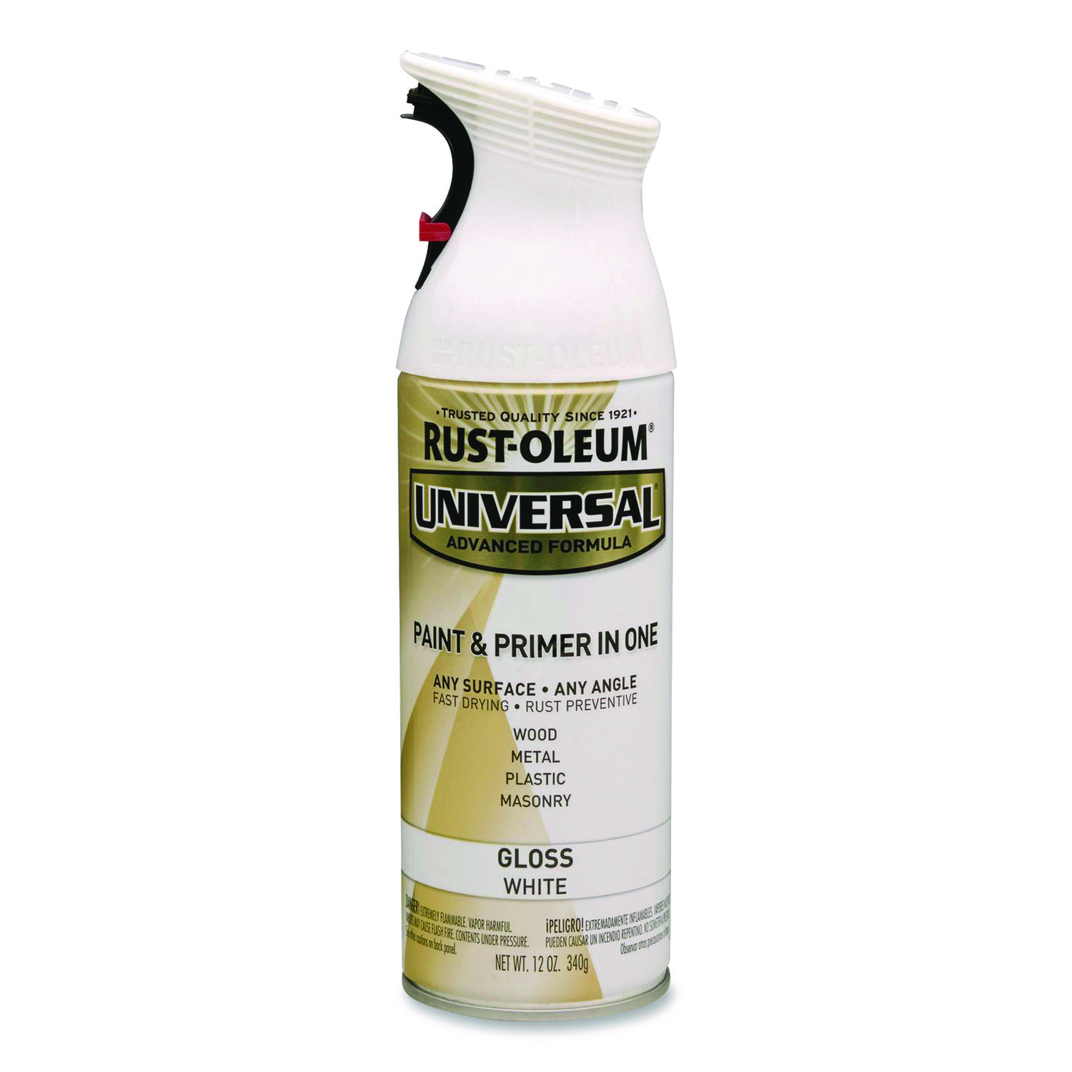 Universal Premium Spray Paint, Gloss White, 12 oz Aerosol Can
