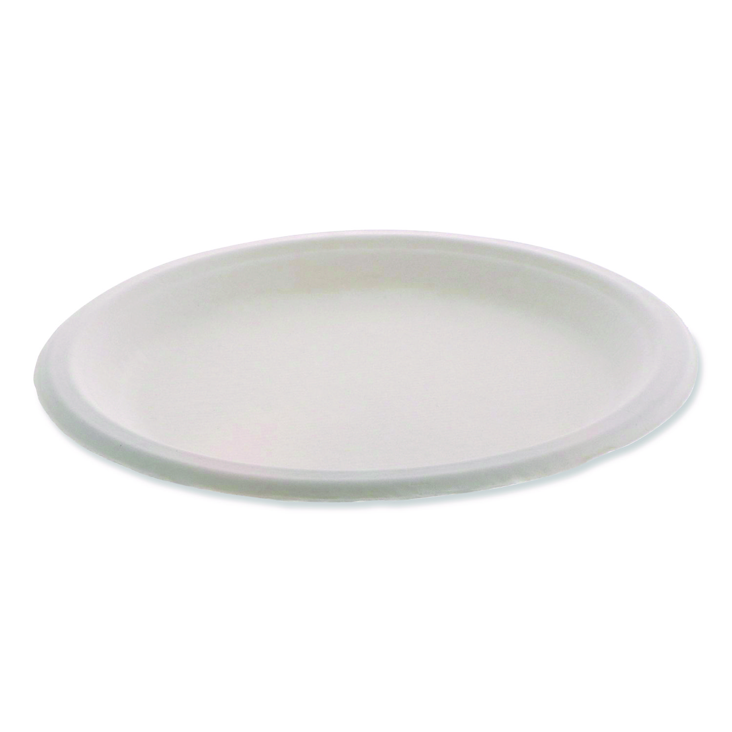 EarthChoice Fiber-Blend Bagasse Dinnerware, Plate, 9" dia, White, 500/Carton