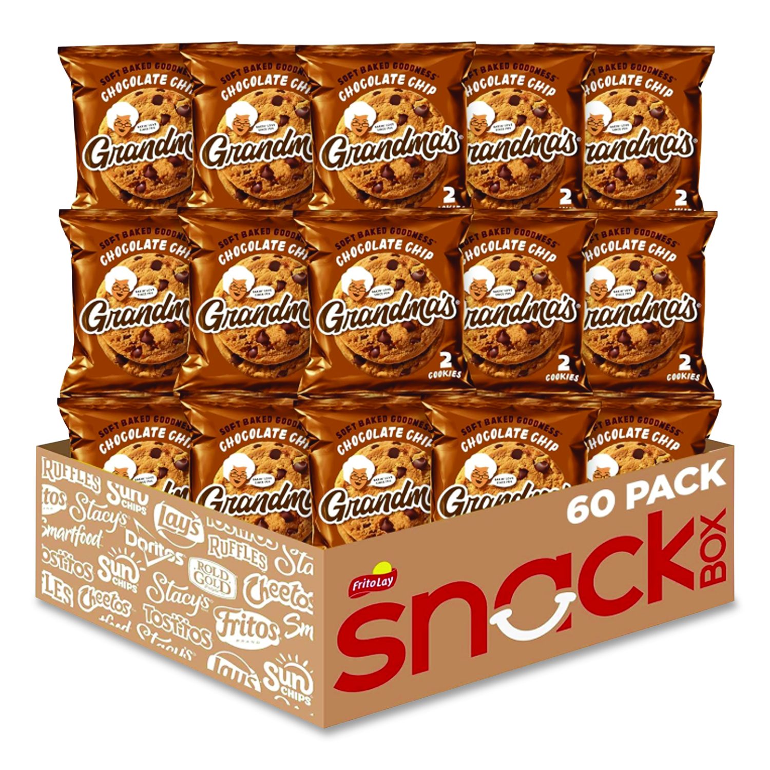 Cookies - Single Serve, Chocolate Chip, 2.5 oz Packet, 60/Carton ...