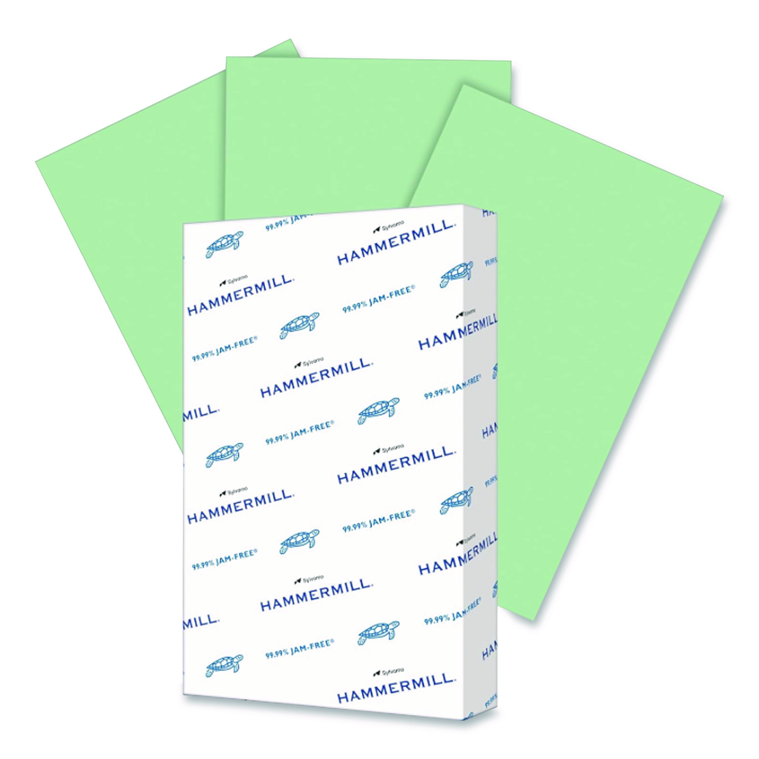 Fore Multipurpose Print Paper, 20 lb Bond Weight, 8.5 x 14, Light Green, 500/Ream