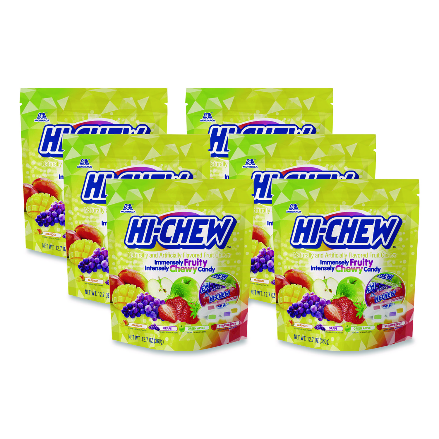 Fruit Chews, Original Stand Up Pouch, 12.7 oz, 6/Carton