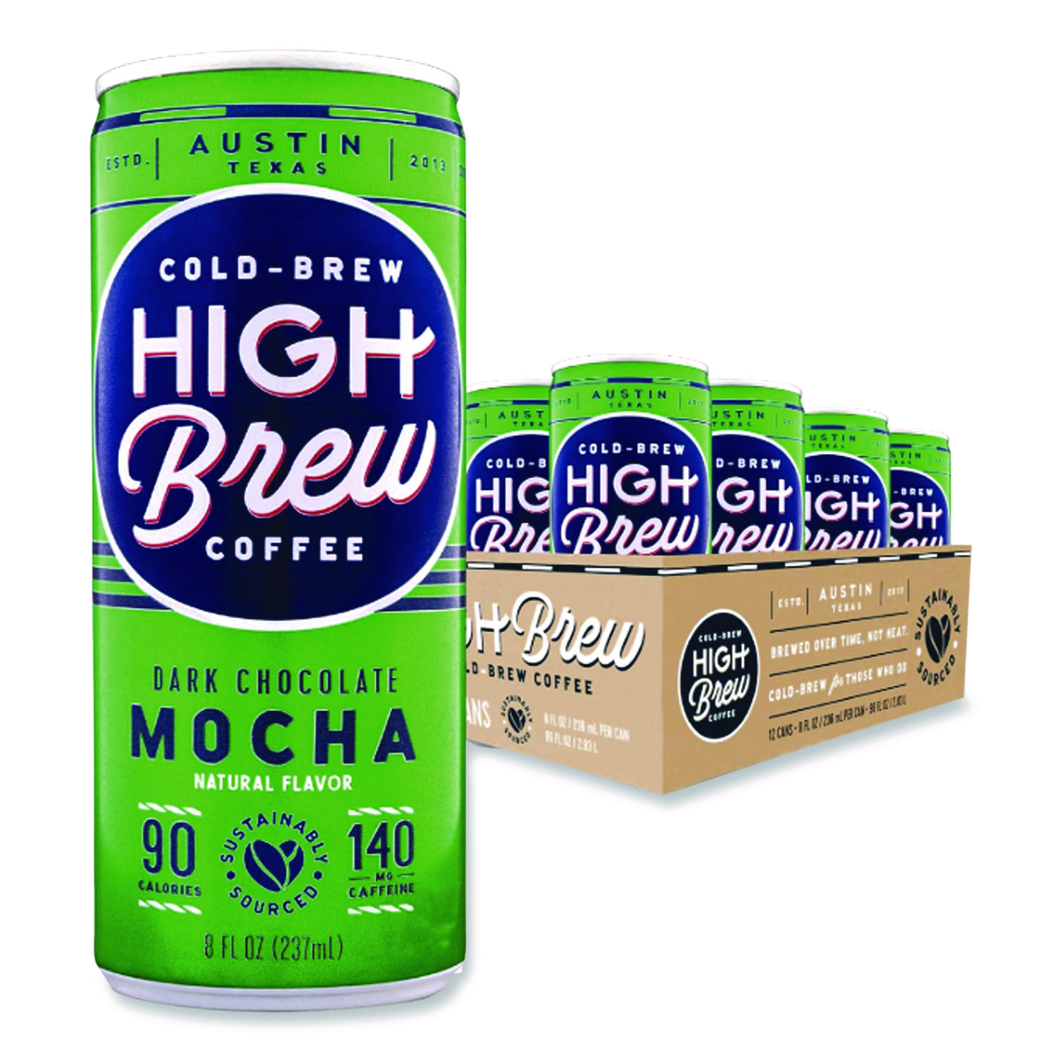 Cold Brew Coffee + Protein, Dark Chocolate Mocha, 8 oz Can, 12/Pack