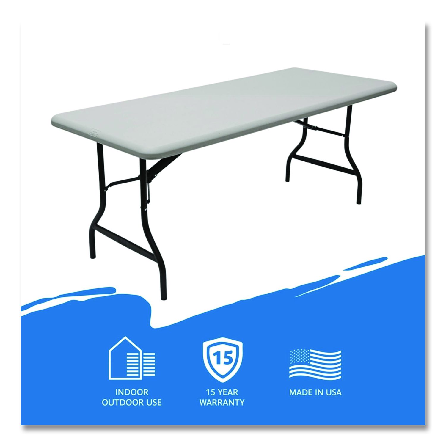 Iceberg IndestrucTable Industrial Folding Table, Rectangular, 72