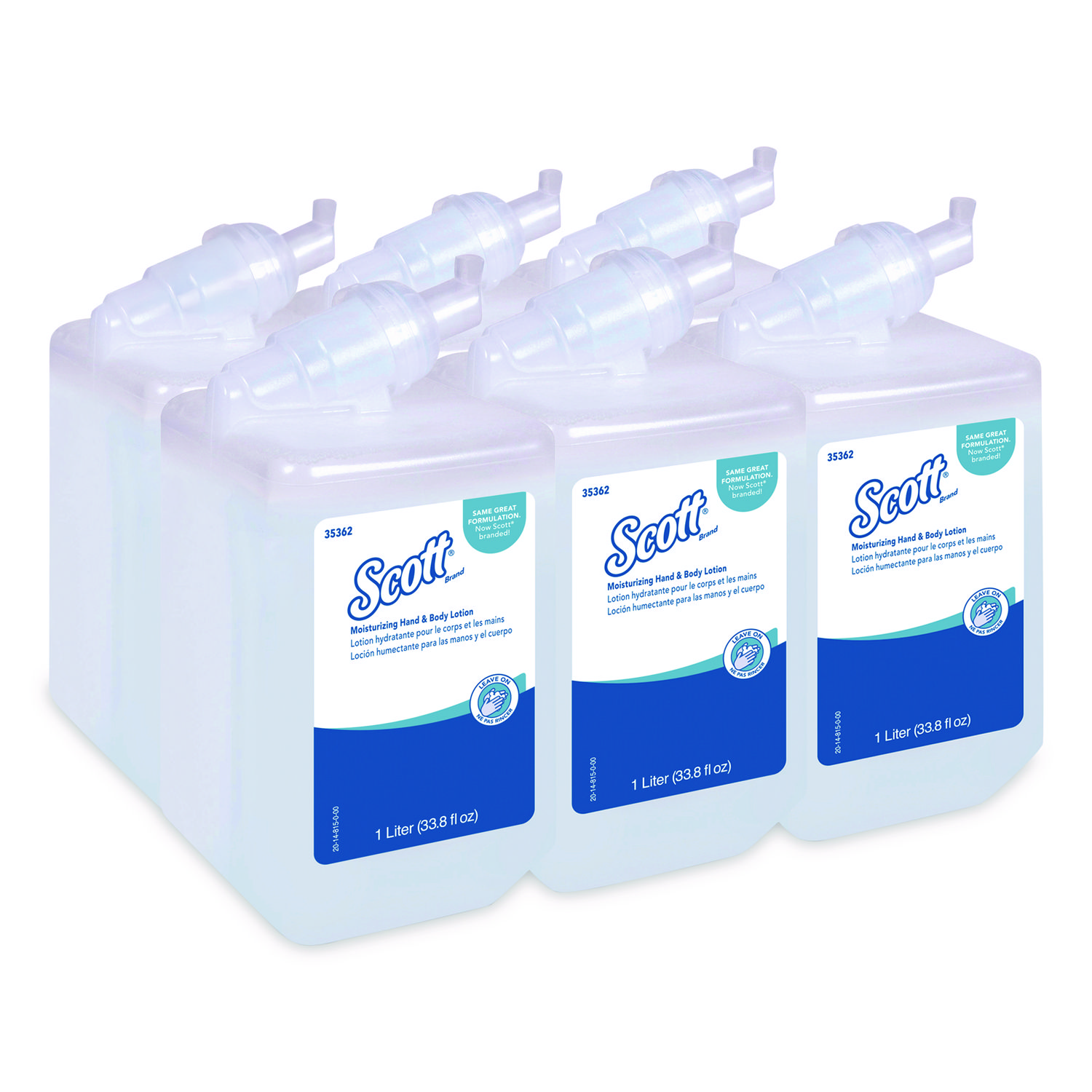 Moisturizing Hand and Body Lotion, 1 L Bottle, Fresh Scent, 6/Carton