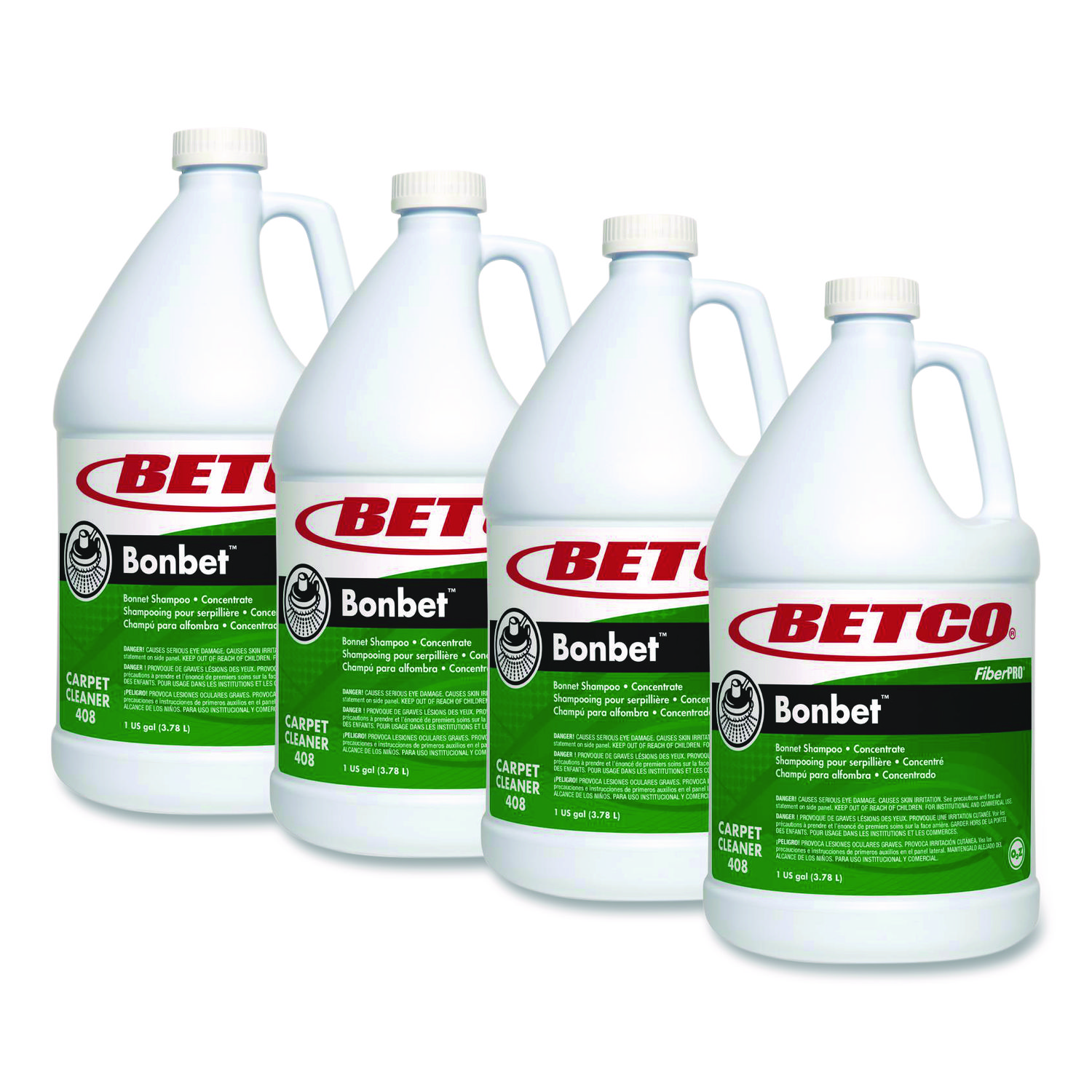 FiberPRO Bonbet Carpet Shampoo, 1 gal Bottle, 4/Carton
