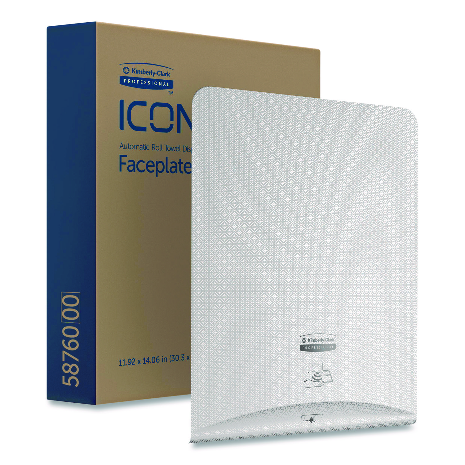 ICON Faceplate for Automatic Roll Towel Dispenser, 18.12 x 15.62 x 12.87, Silver Mosaic