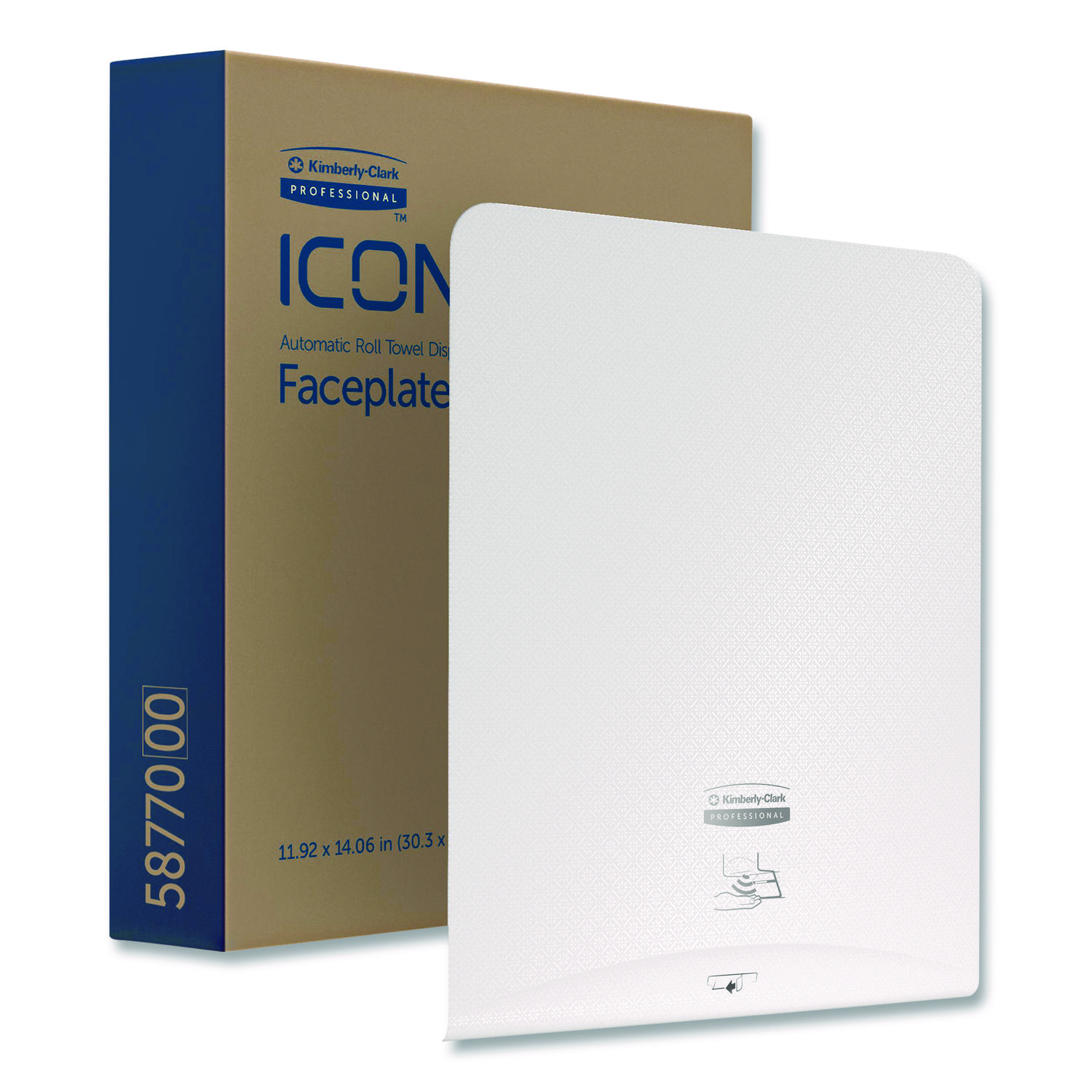 ICON Faceplate for Automatic Roll Towel Dispenser, 18.12 x 15.62 x 12.87, White Mosaic