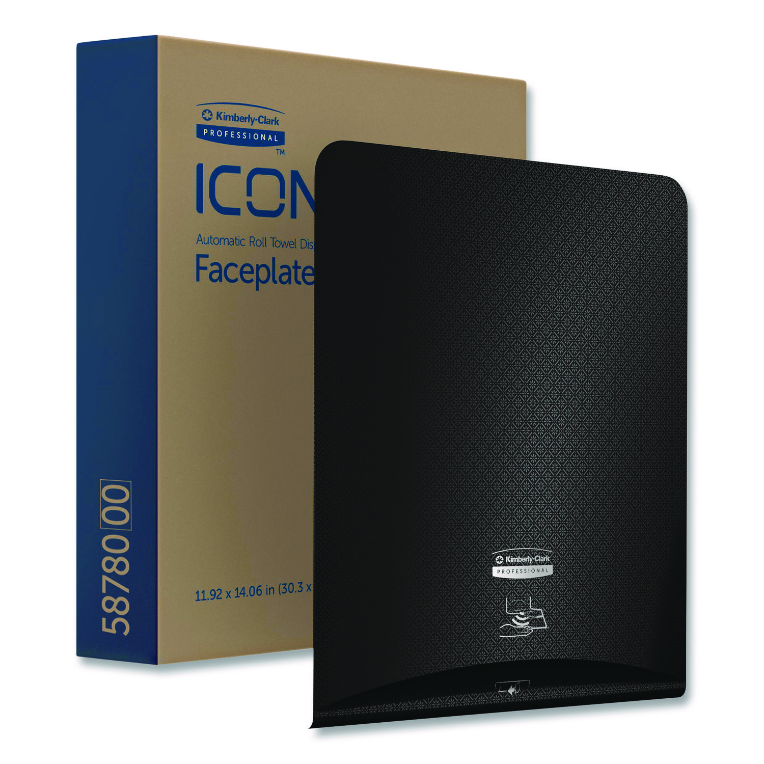 ICON Faceplate for Automatic Roll Towel Dispenser, 18.12 x 15.62 x 12.87, Black Mosaic