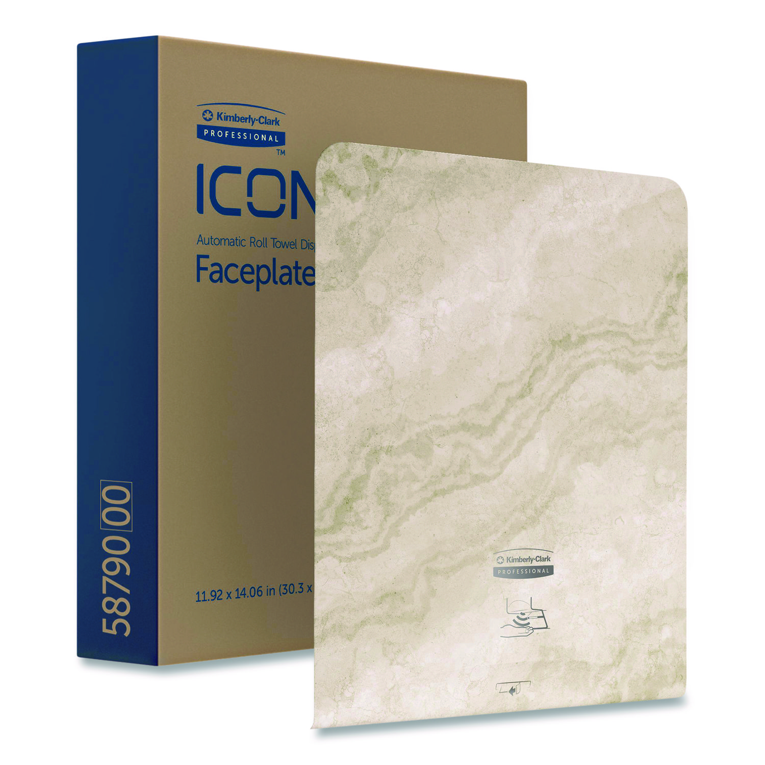 ICON Faceplate for Automatic Roll Towel Dispenser, 18.12 x 15.62 x 12.87, Warm Marble