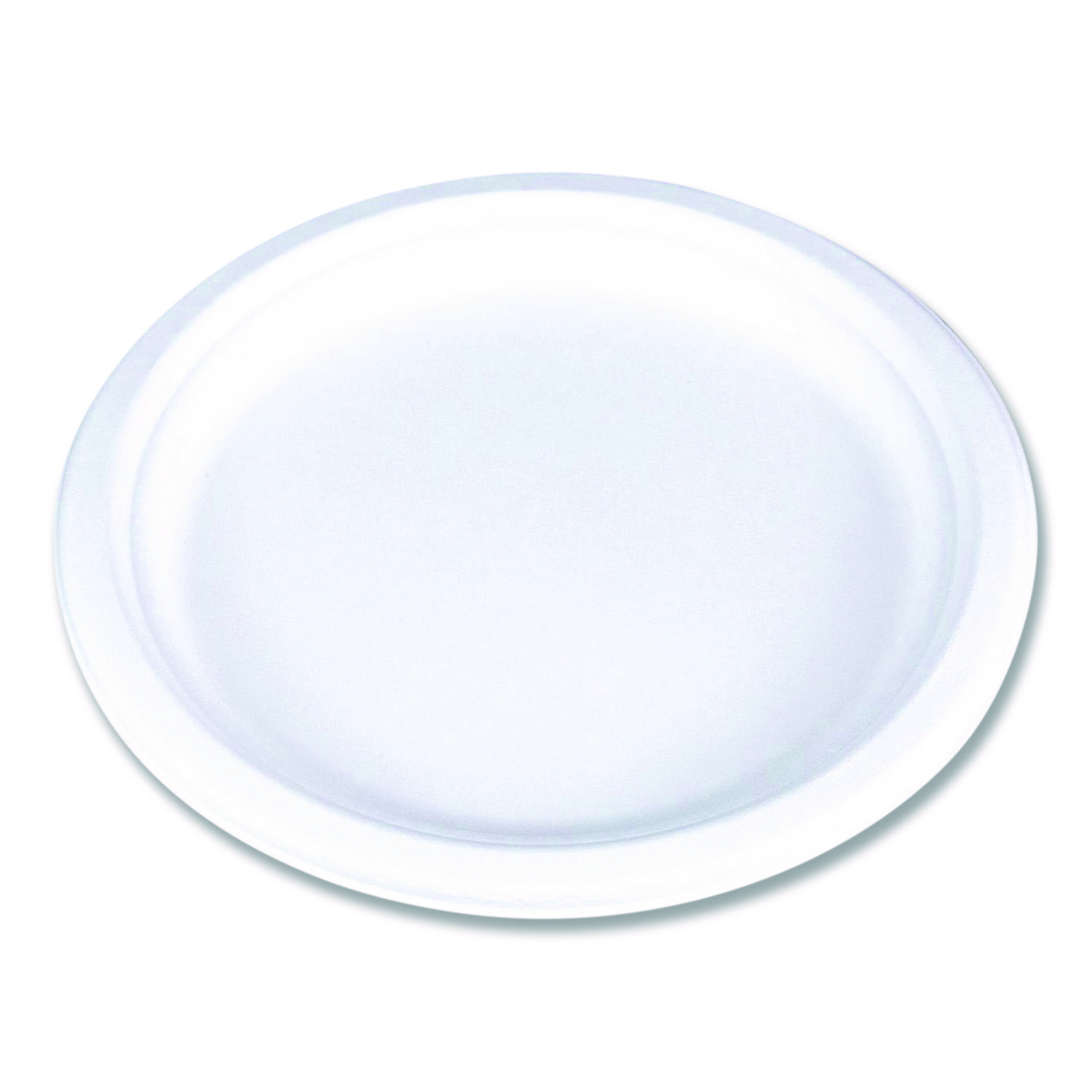 ChampWare Molded Fiber Tableware, Molded Fiber Plate, 10" dia, White, 125 Plates/Sleeve, 4 Sleeves/Carton