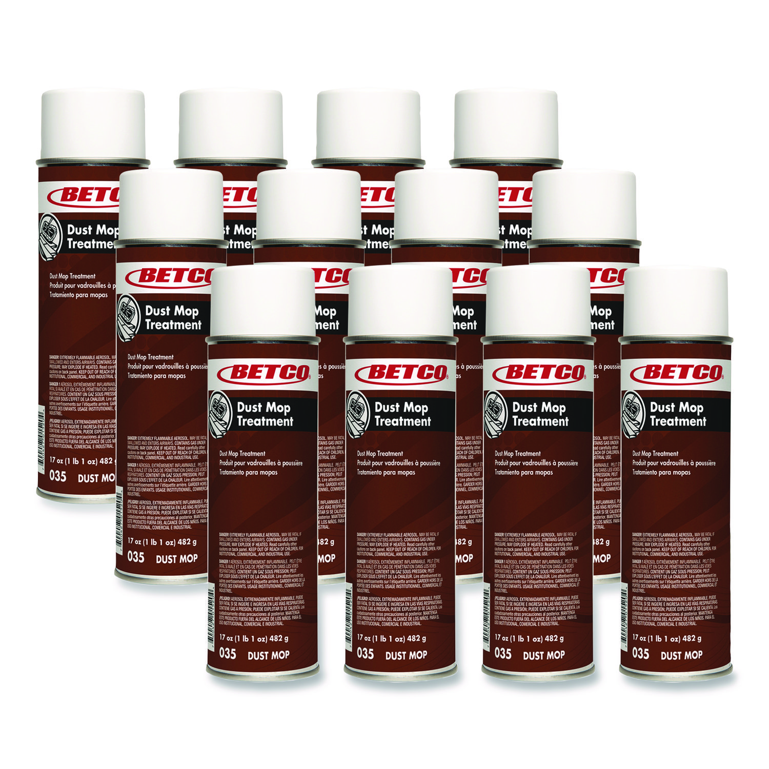 Dust Mop Treatment, Citrus Scent, 17 oz Aerosol Spray, 12/Carton