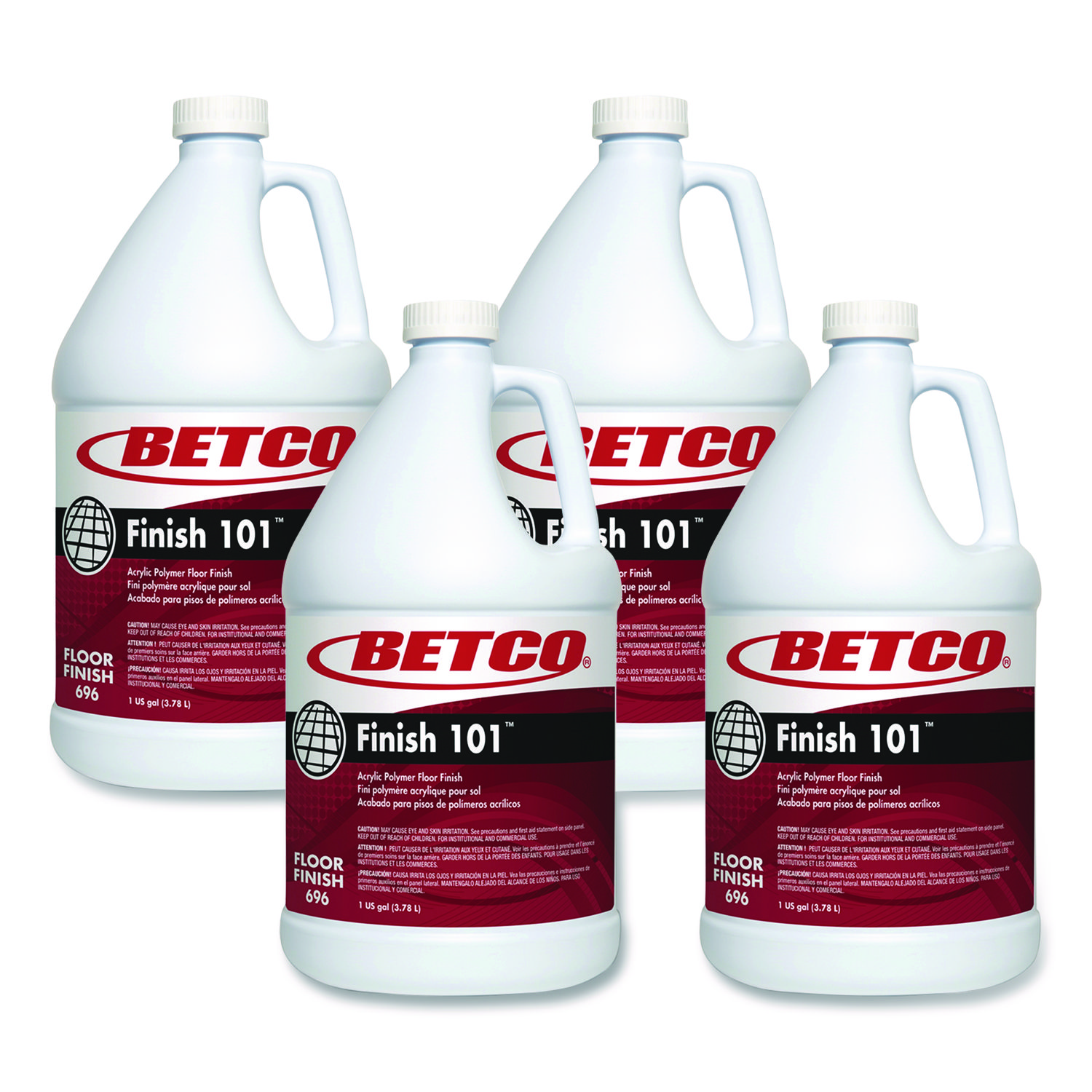 Finish 101 Floor Finish, 1 gal Bottle, 4/Carton
