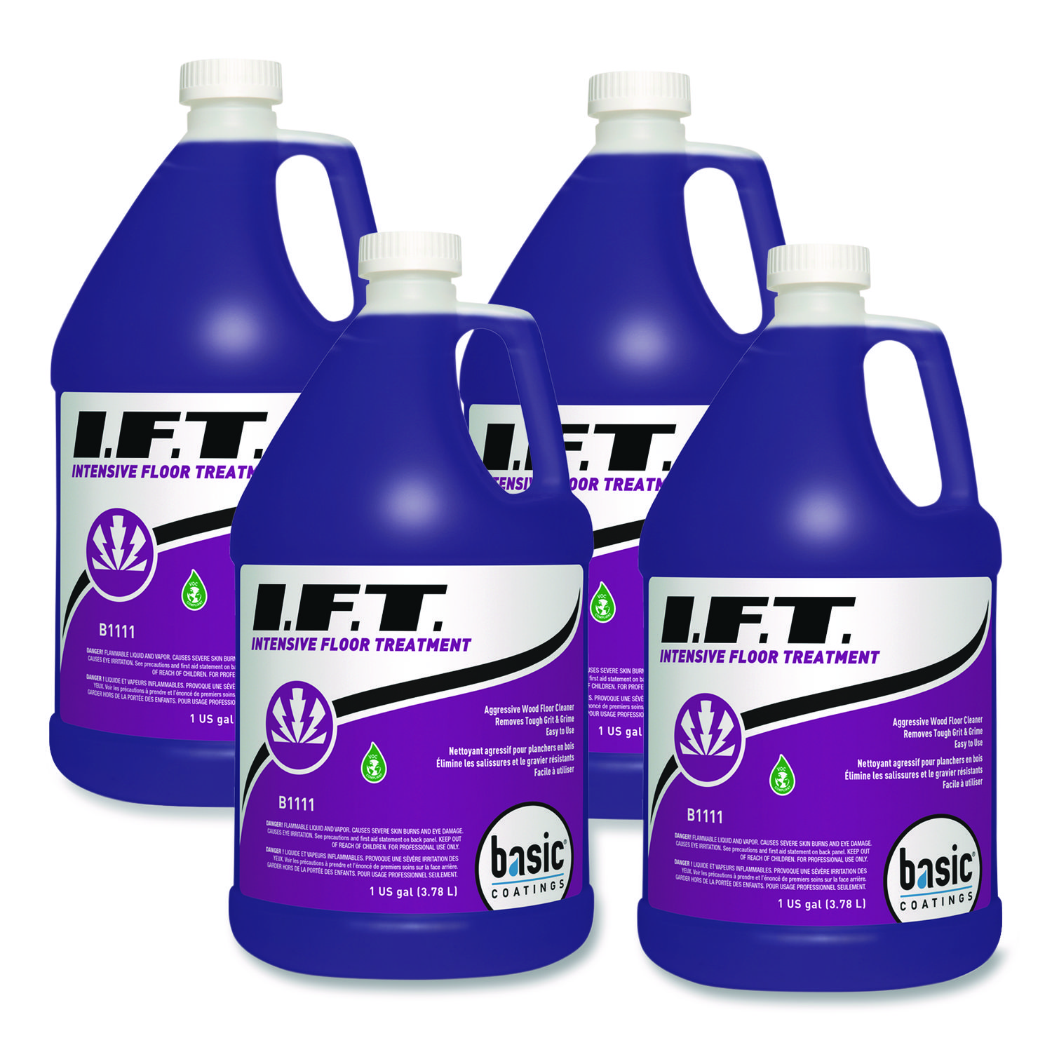 Intensive Floor Treatment, Mild Scent, 1 gal Bottle, 4/Carton