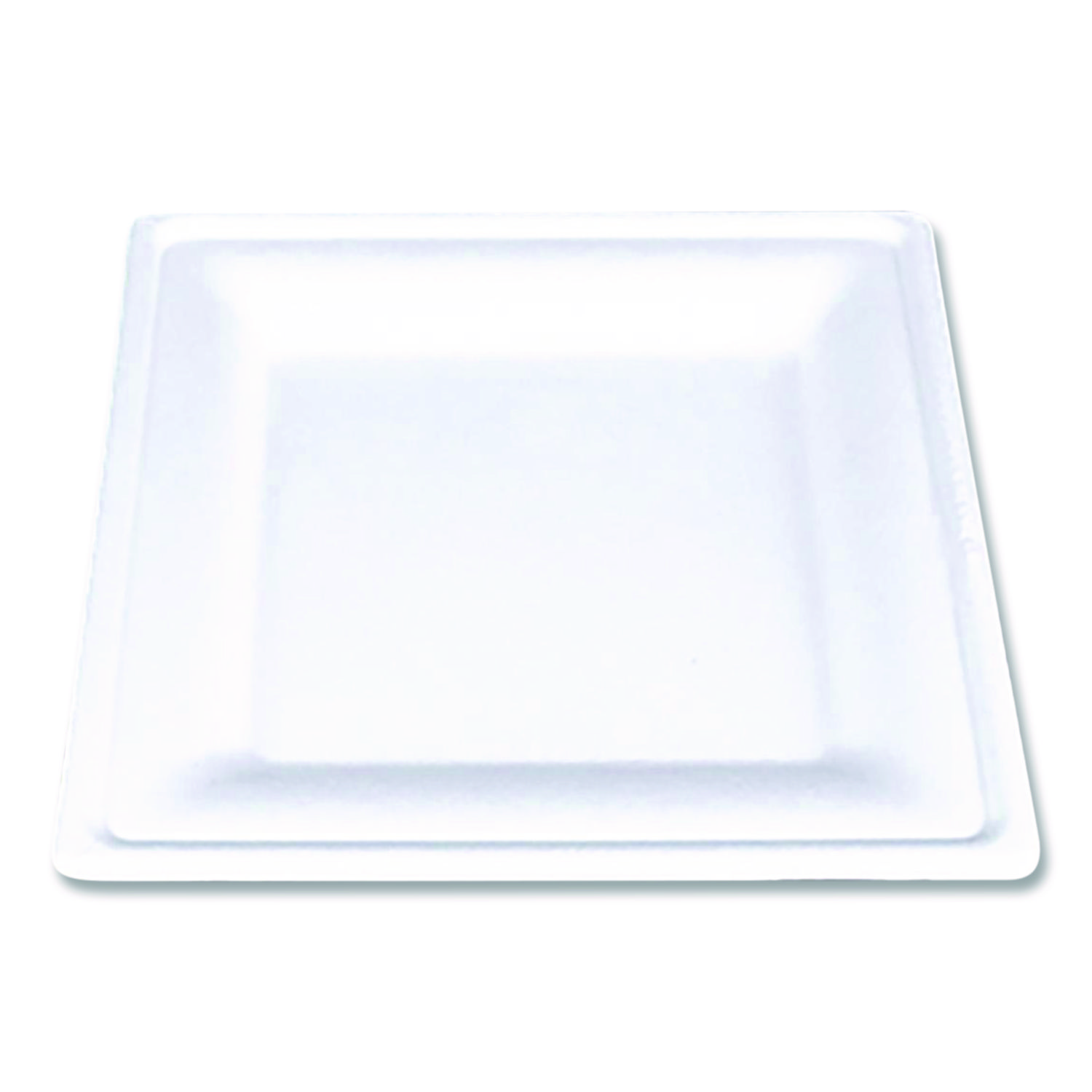 ChampWare Molded Fiber Tableware, Square Molded Fiber Plate, 8" x 8", White, 125 Plates/Sleeve, 4 Sleeves/Carton