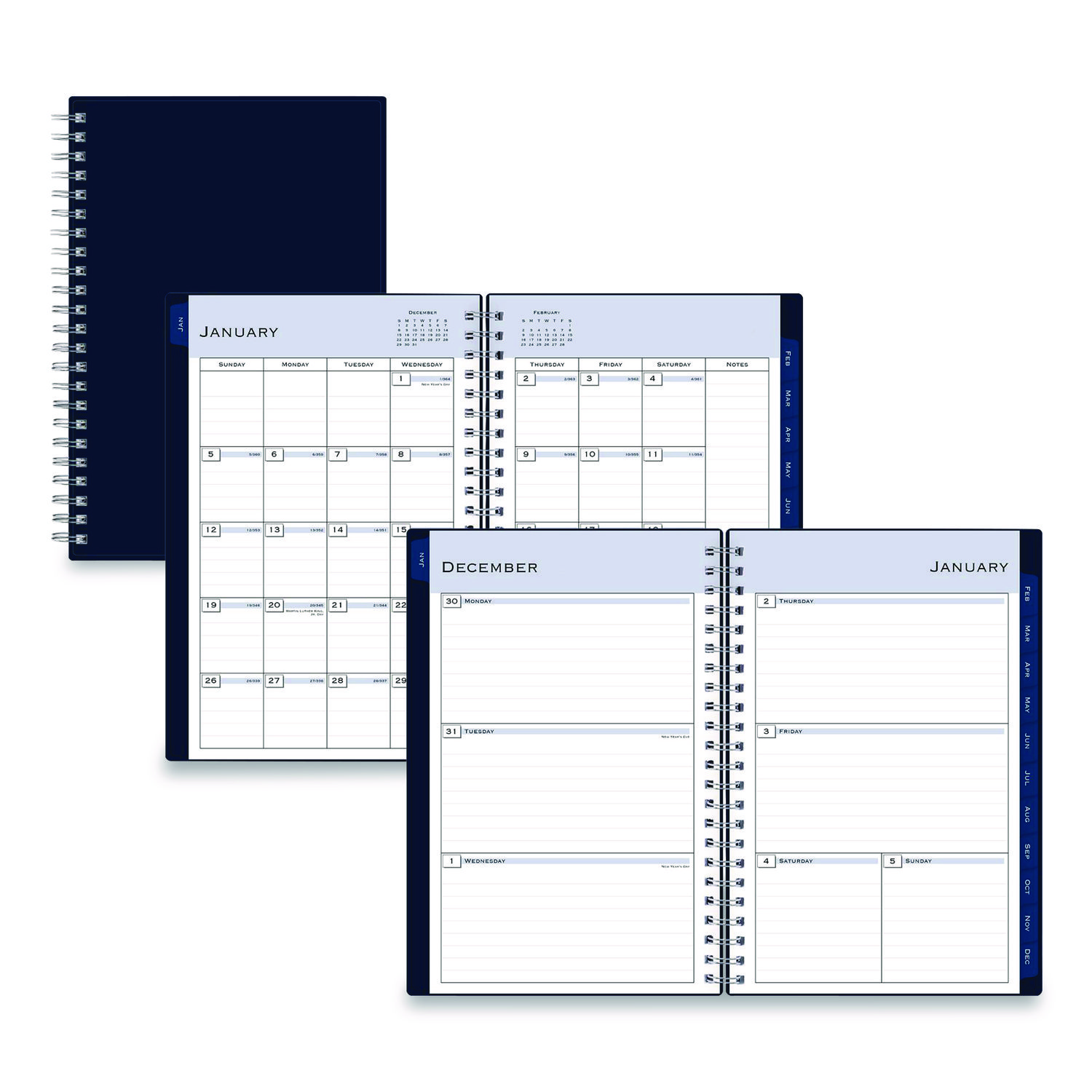 Passages Weekly/Monthly Planner, 8 x 5, Navy Cover, 12-Month (Jan to Dec): 2026