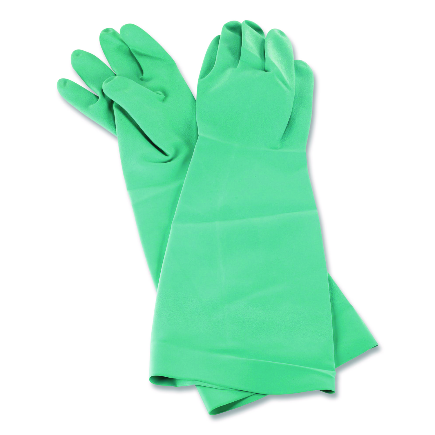 Nitrile Dishwashing Gloves, 21" Long, Large, Green, Pair