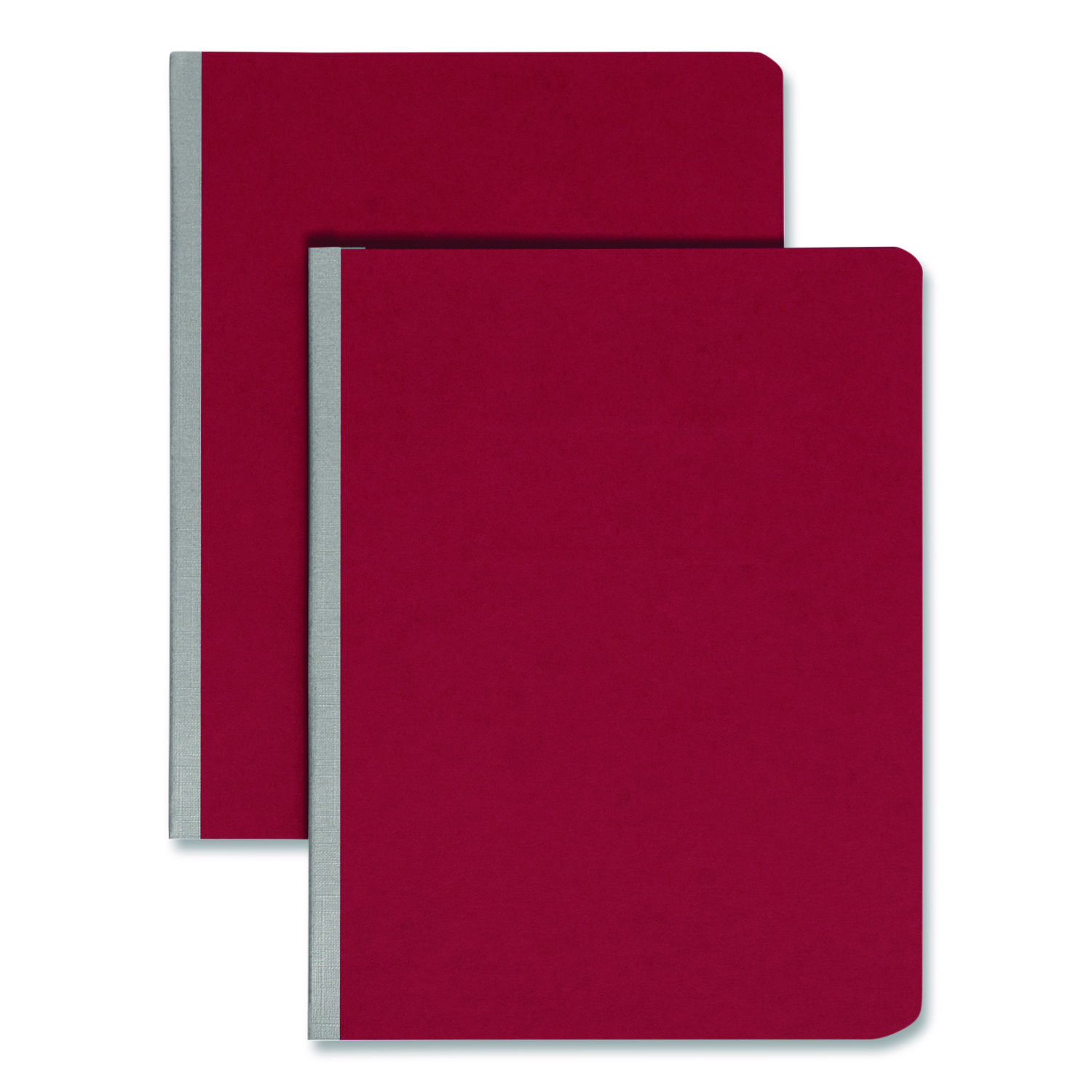 Prong Fastener Pressboard Report Cover, Side Opening, Two-Piece Prong Fastener, 3" Capacity, 8.5 x 11, Bright Red, 25/Box