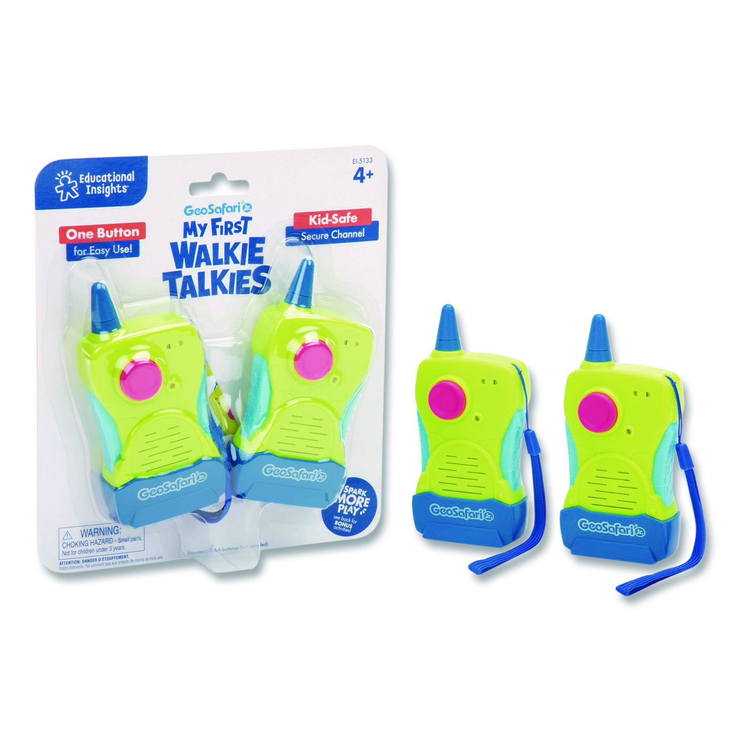 My First Walkie Talkies, 2 Radios, 300 ft Range, 8.9 x 7 x 1.2, Multicolor