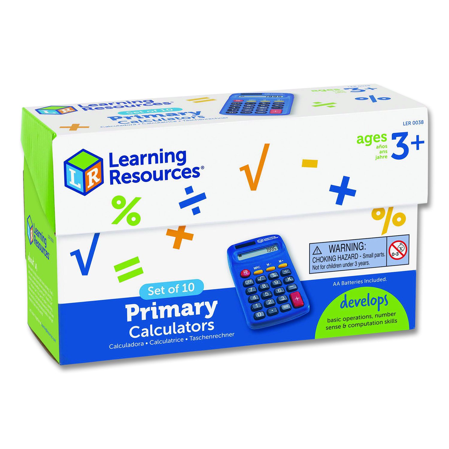 Learning Resources® Primary Calculator, 8-Digit, LCD, 10 Calculators ...