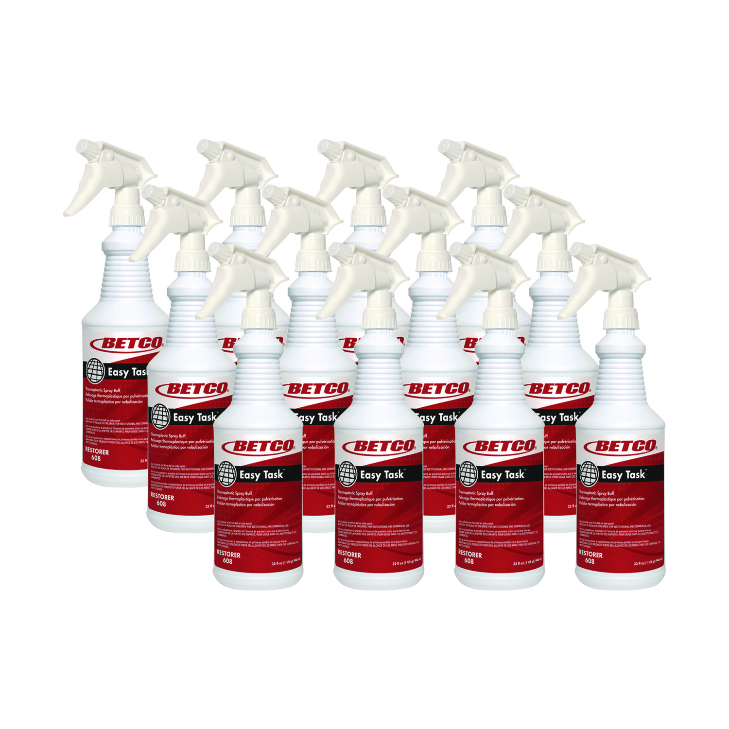 Easy Task Floor Finish, 32 oz Bottle, 12/Carton